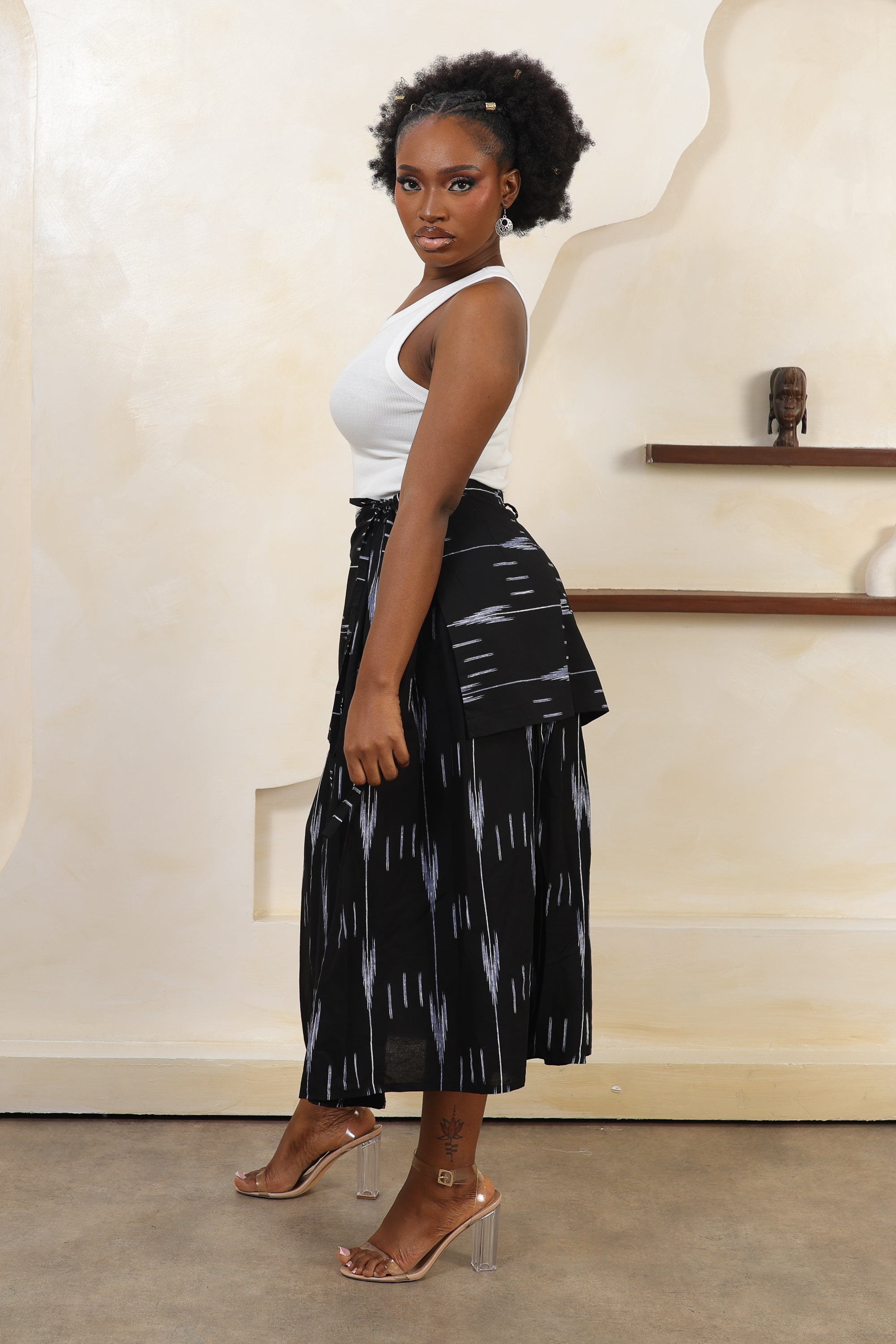 ARA Ikat Apron Midi Skirt - Women
