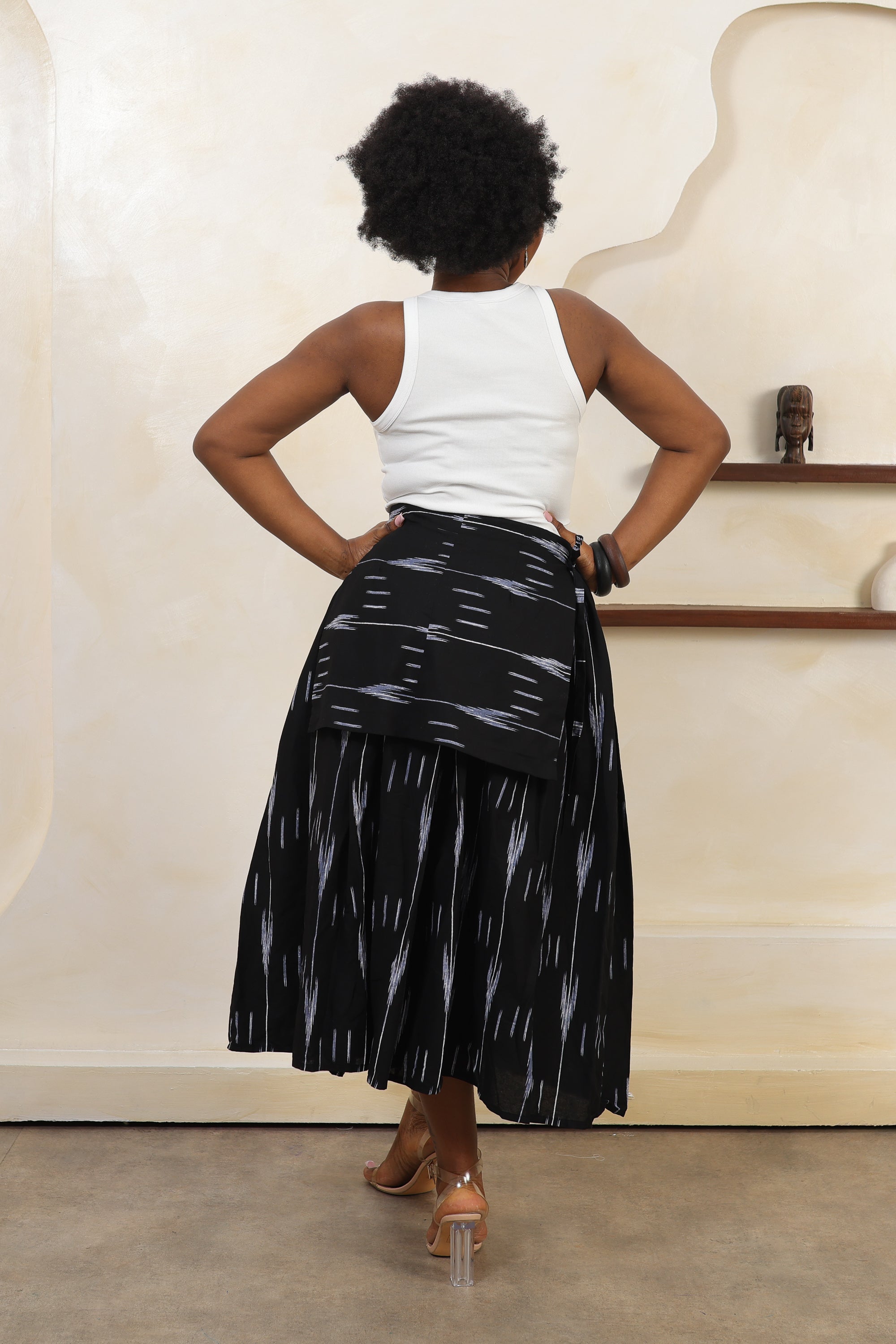 ARA Ikat Apron Midi Skirt - Women