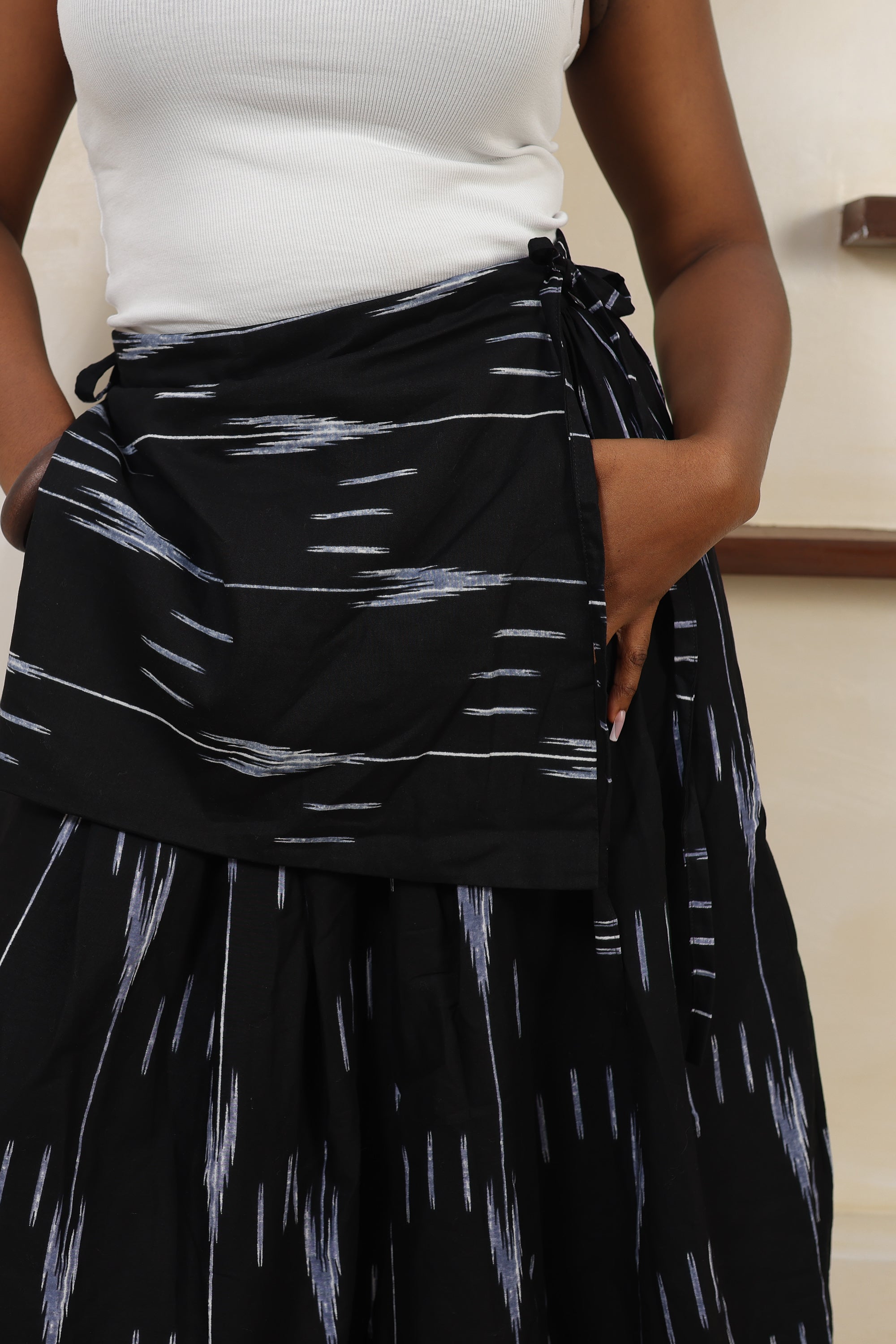 ARA Ikat Apron Midi Skirt - Women