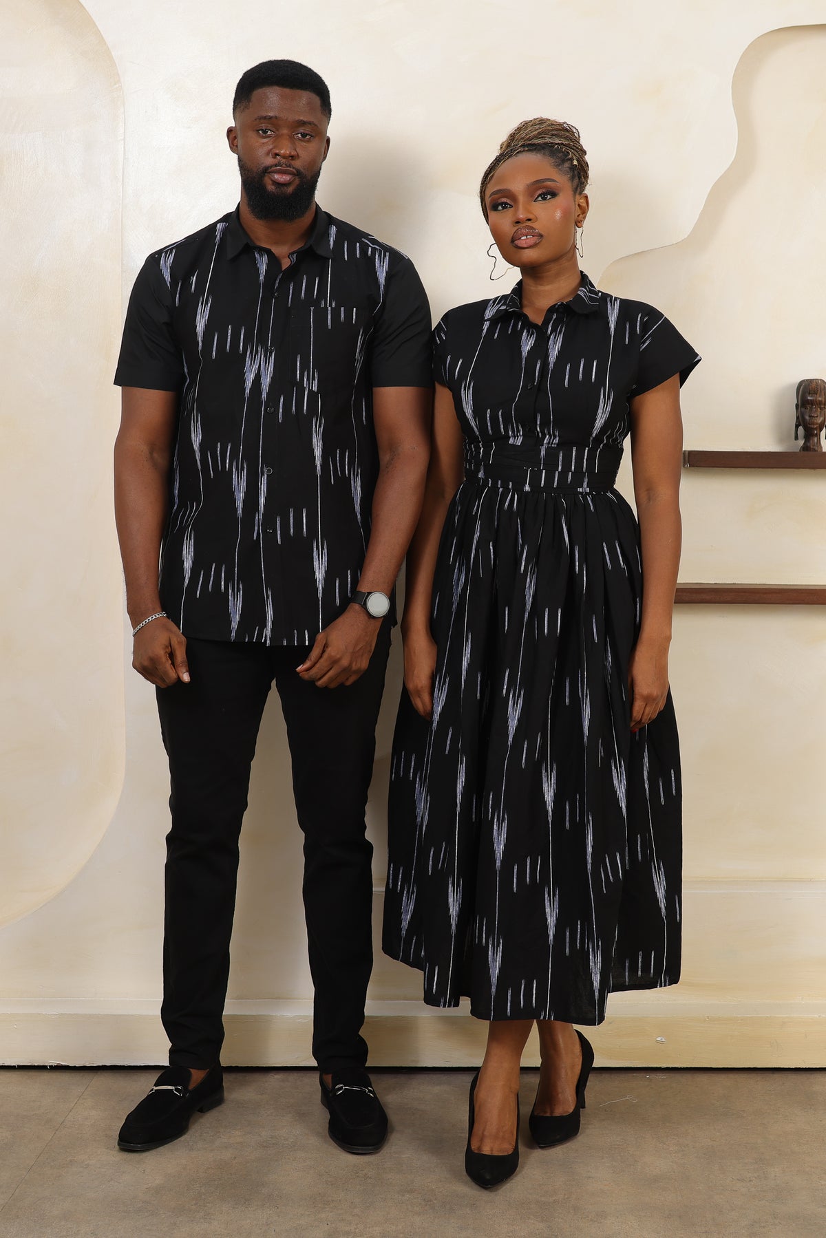 ARA Ikat Ruched-Waist Dress - Women