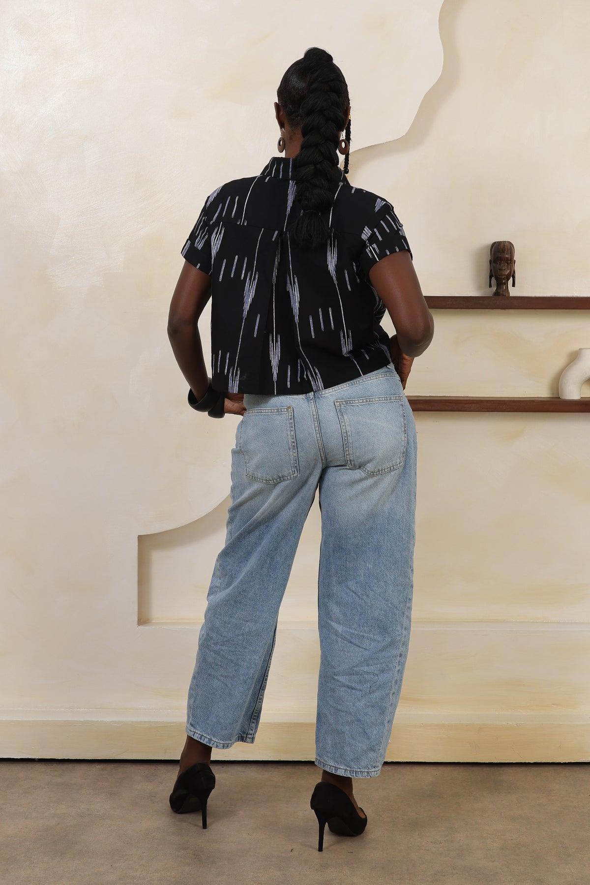 ARA Ikat Cropped Shirt - Women