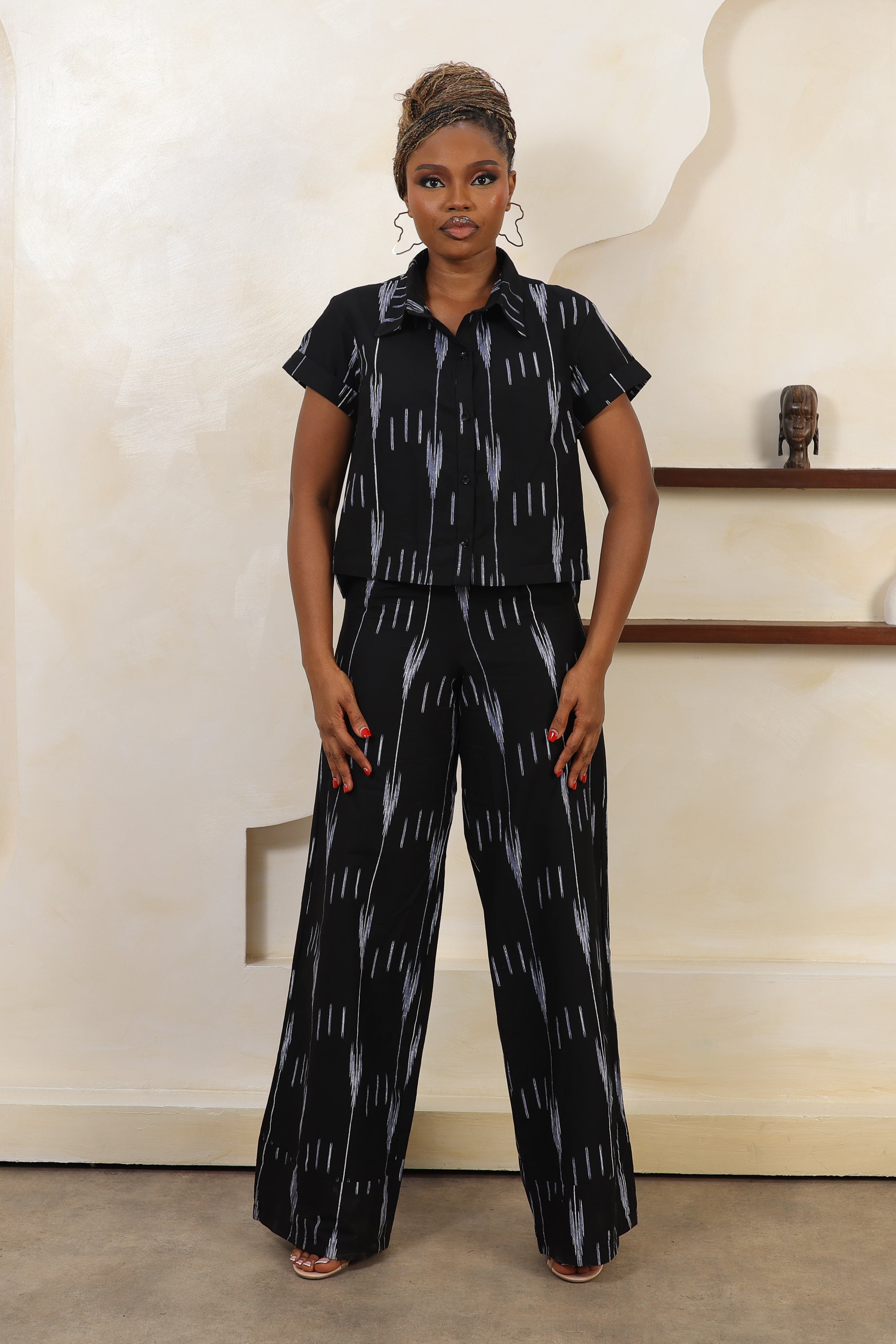ARA Ikat Cropped Shirt - Women