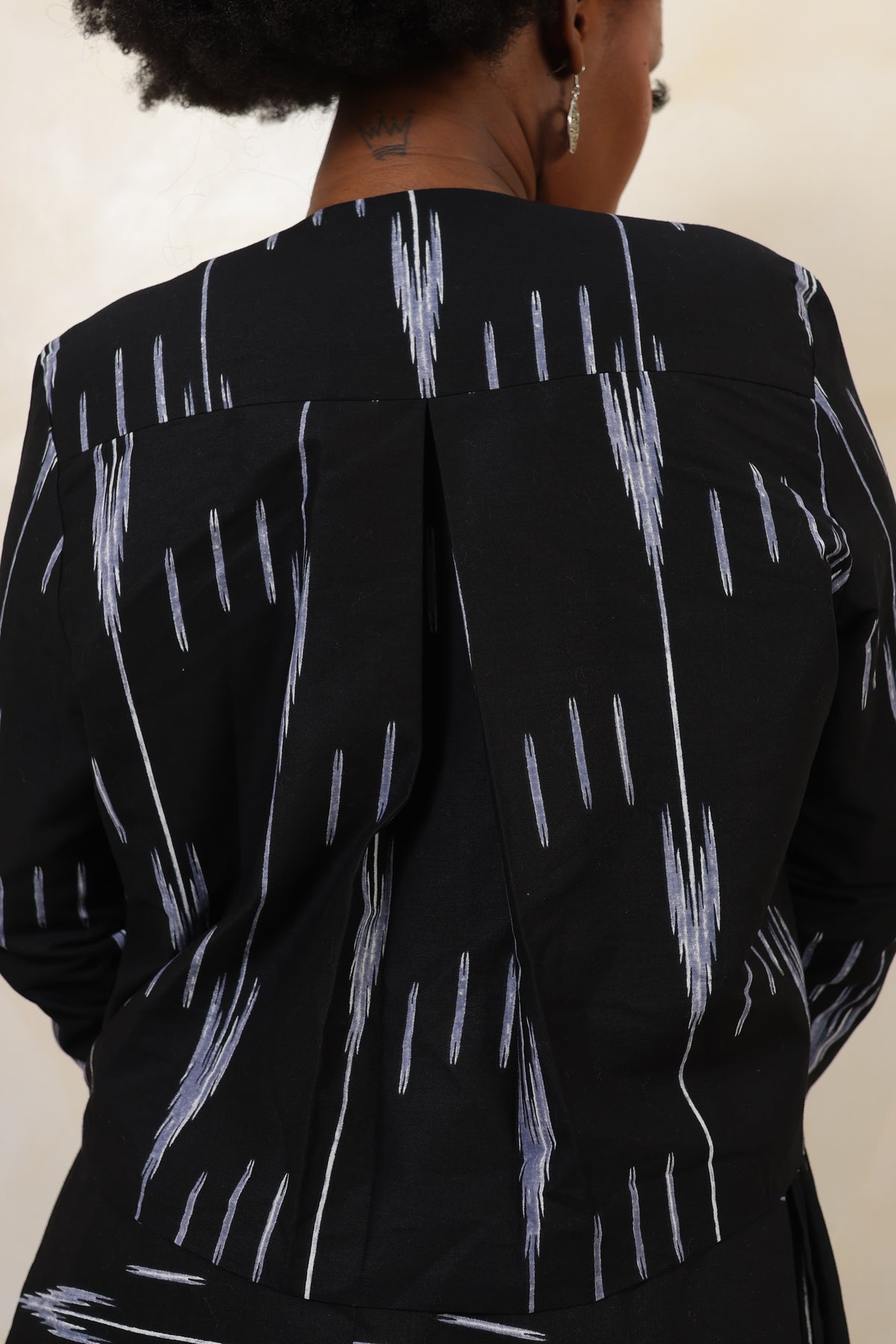 ARA Ikat Collarless Cropped Jacket - Women