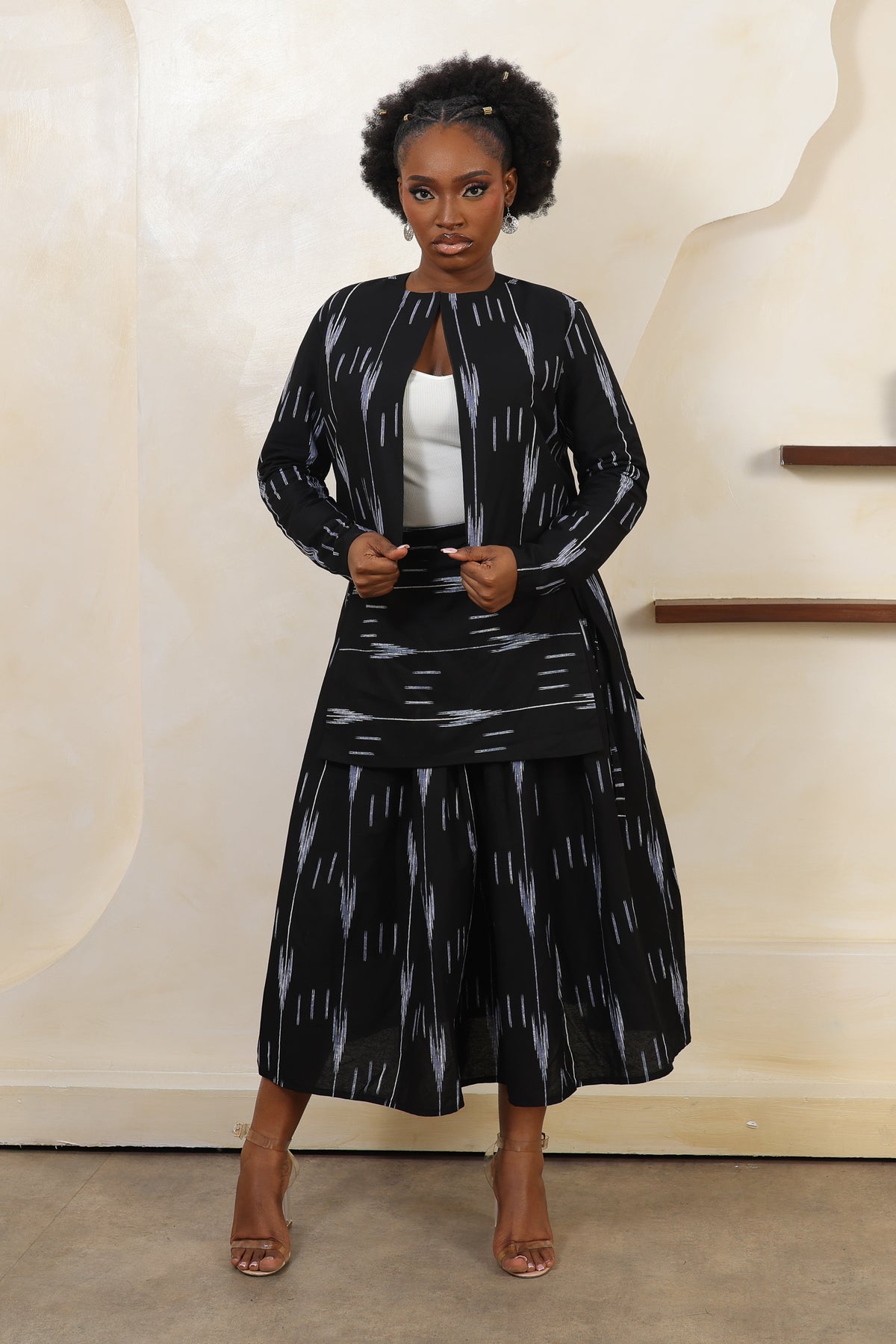 ARA Ikat Apron Midi Skirt - Women