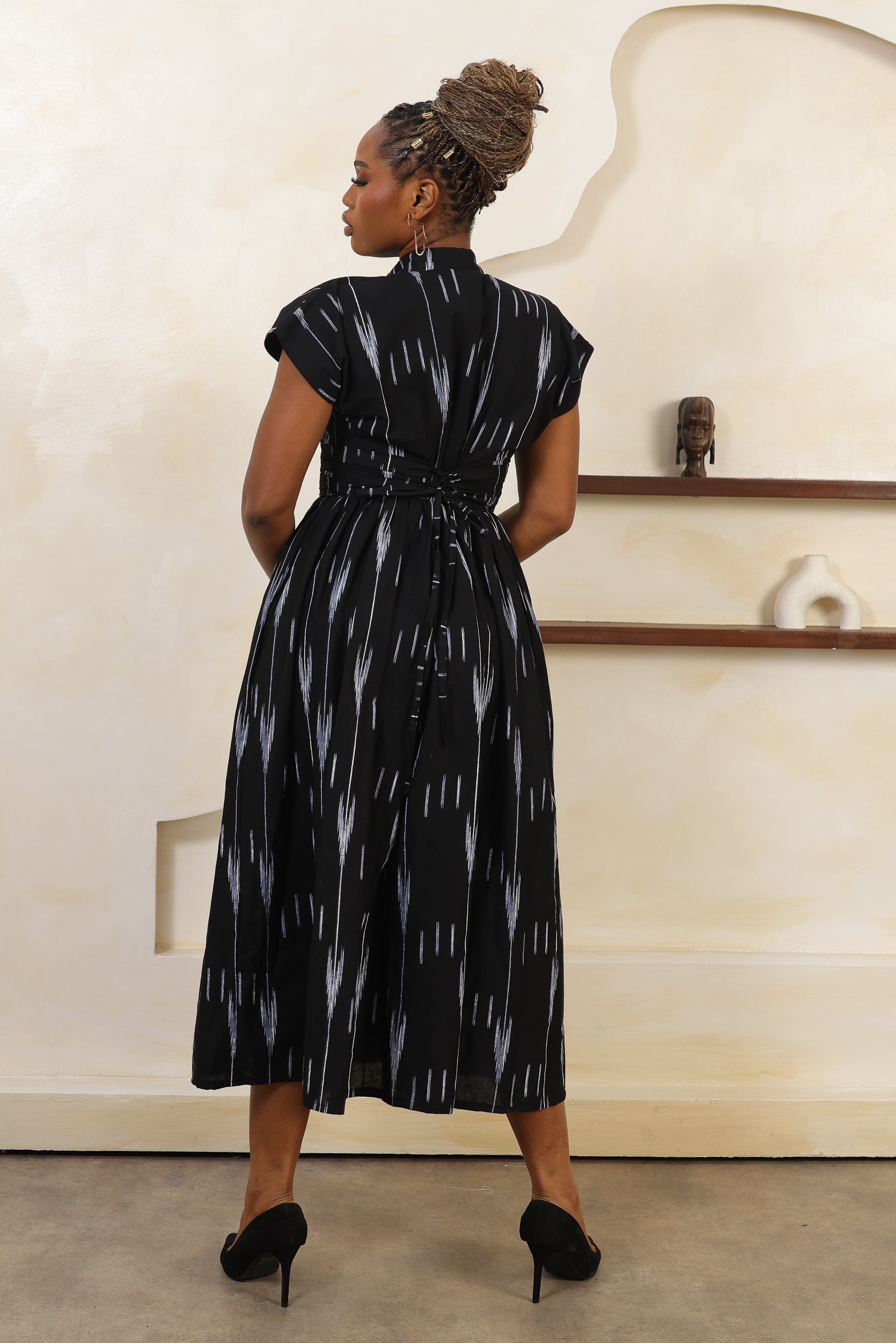 ARA Ikat Ruched-Waist Dress - Women