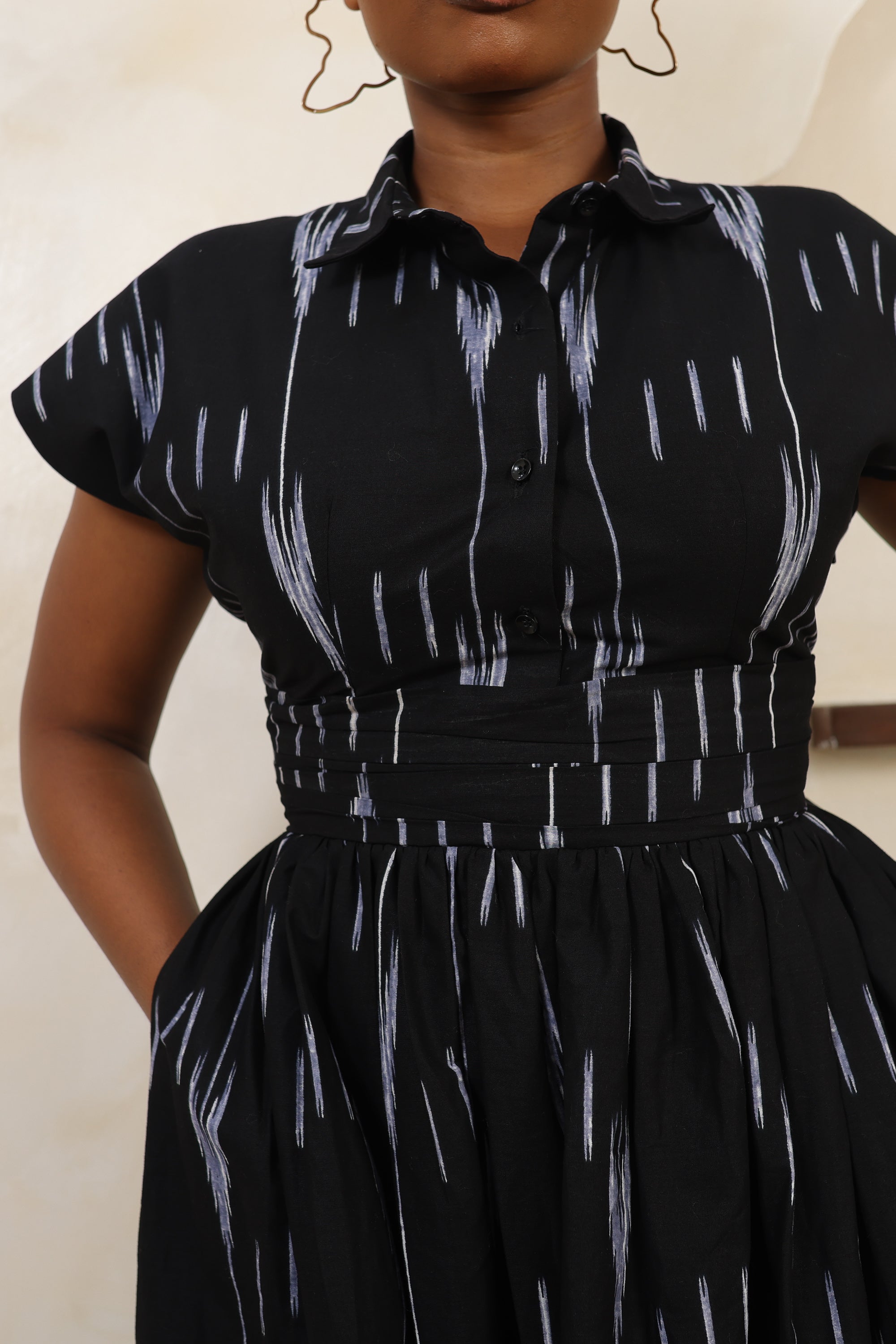 ARA Ikat Ruched-Waist Dress - Women