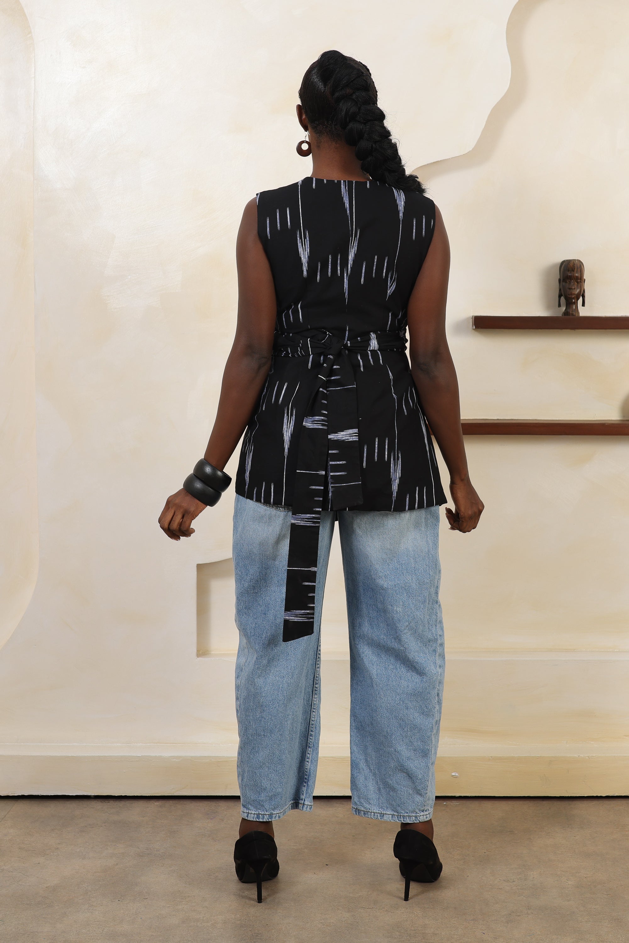 ARA Ikat Wrap Waistcoat - Women