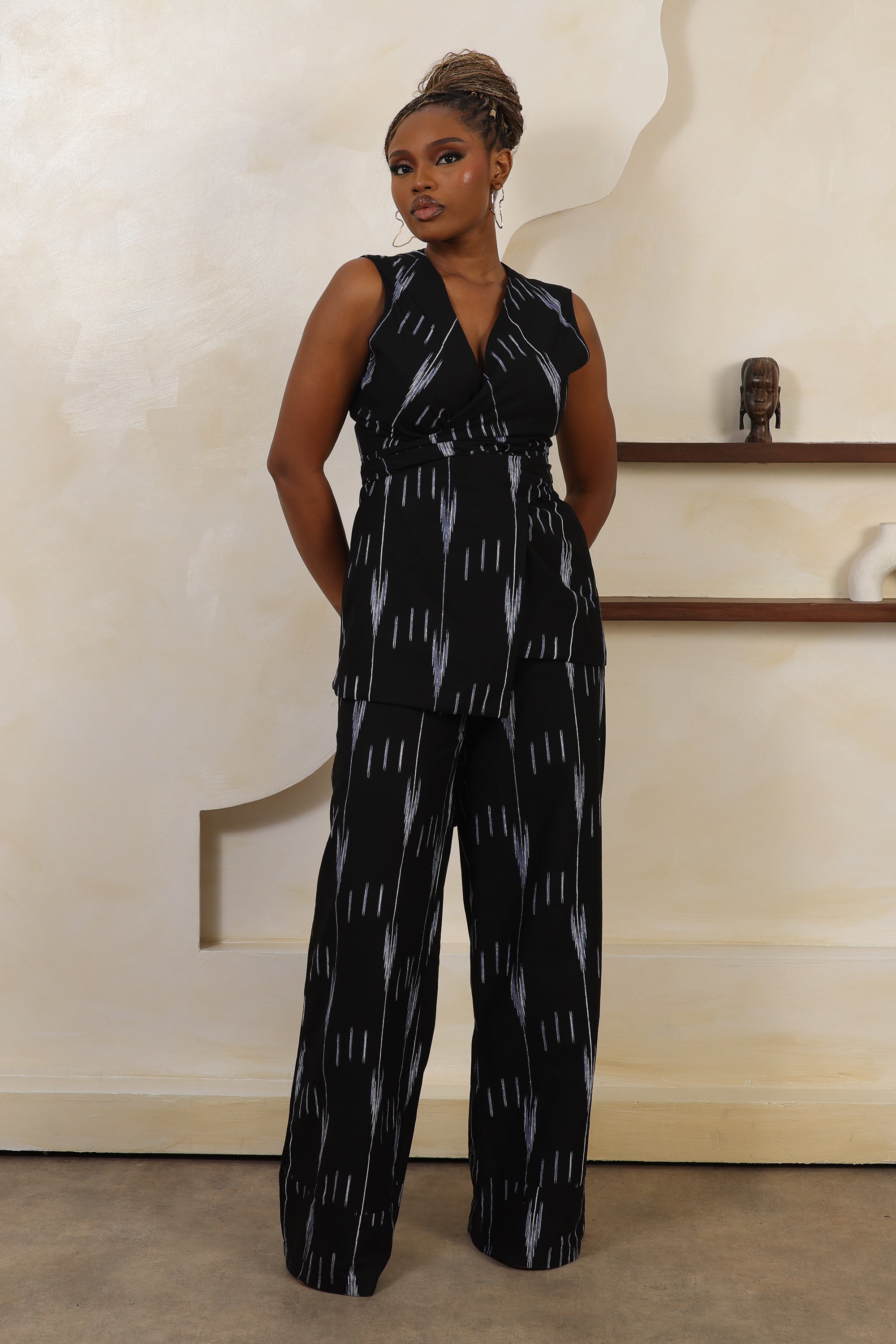 ARA Ikat Wrap Waistcoat - Women