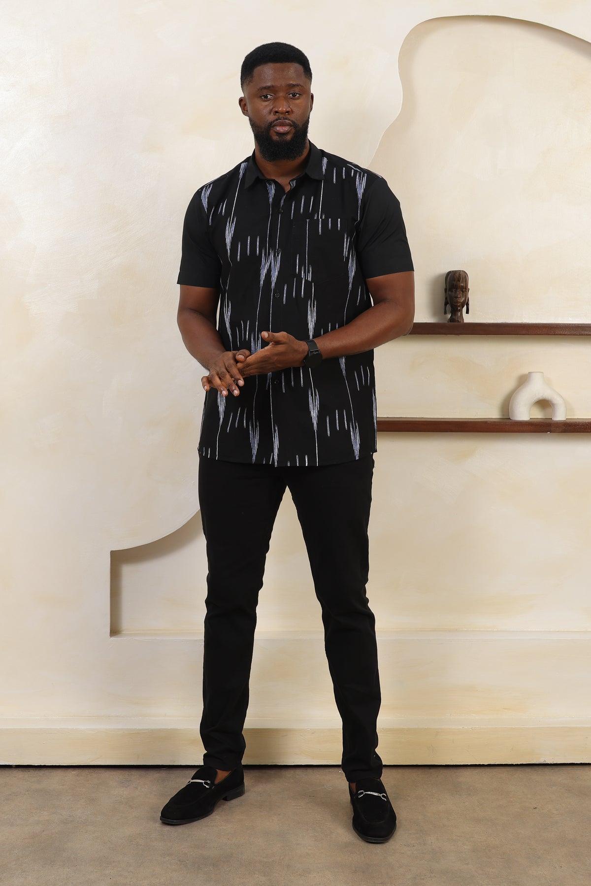 ARA Ikat Contrast Shirt - Men