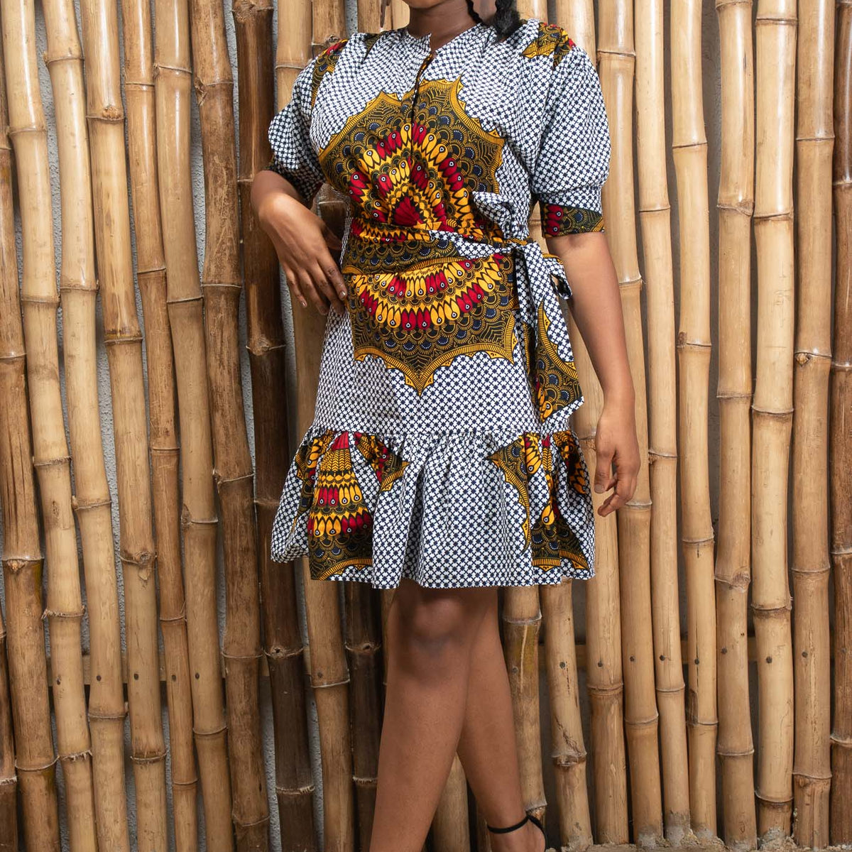 Sample: AYIRA Ankara Shirt Dress - Women (Size UK 10) UK 10/US 6/EU 38