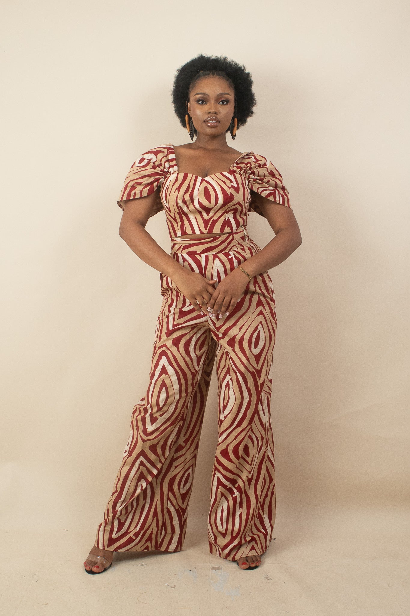 AZERE Ankara Print Bralet Crop Top