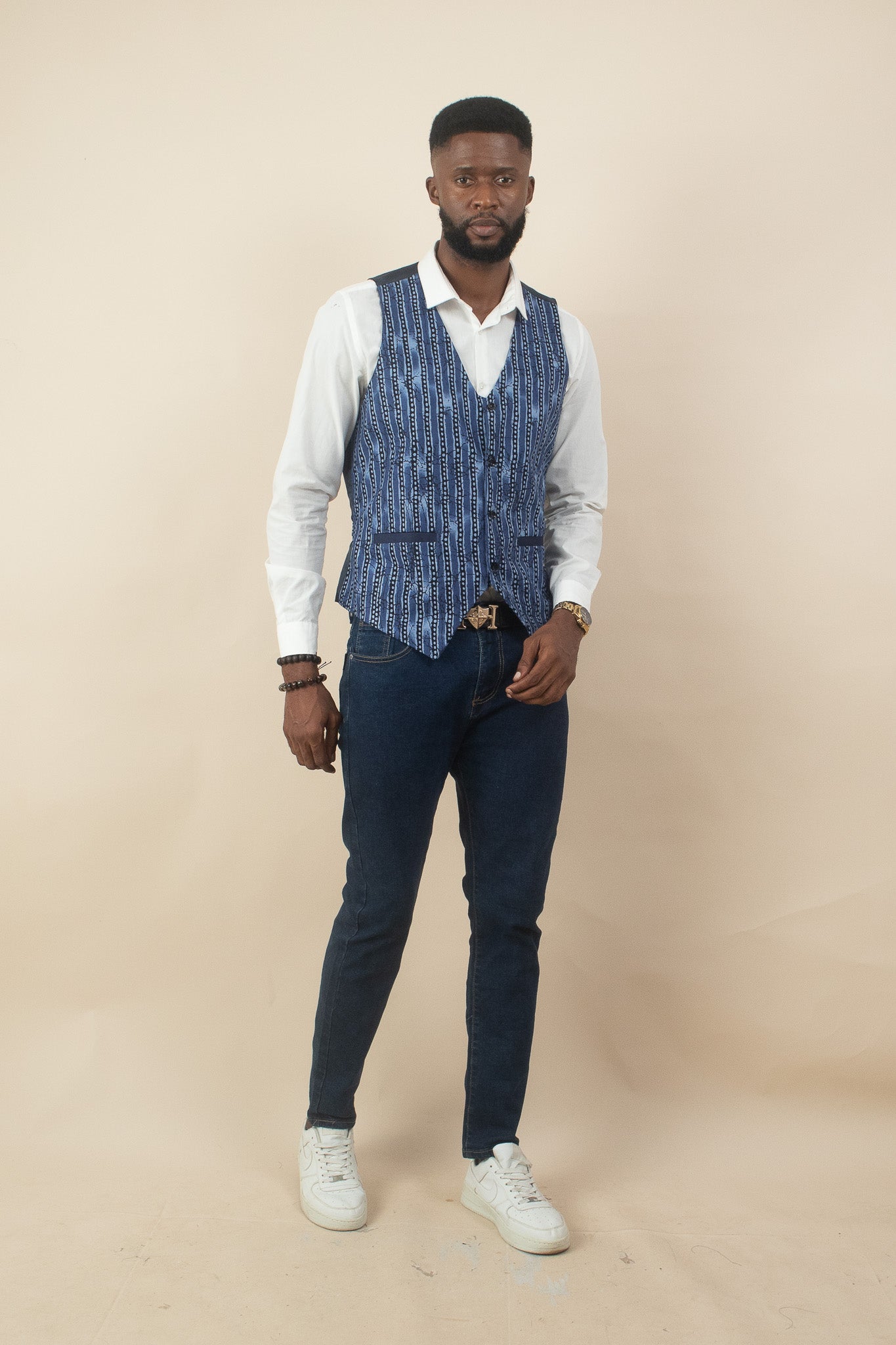 AZI African Print Men Waistcoat