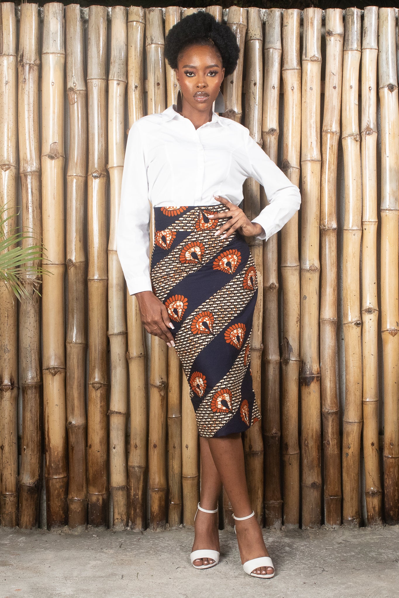 DARAIMA African Print Ankara Midi Pencil Skirt