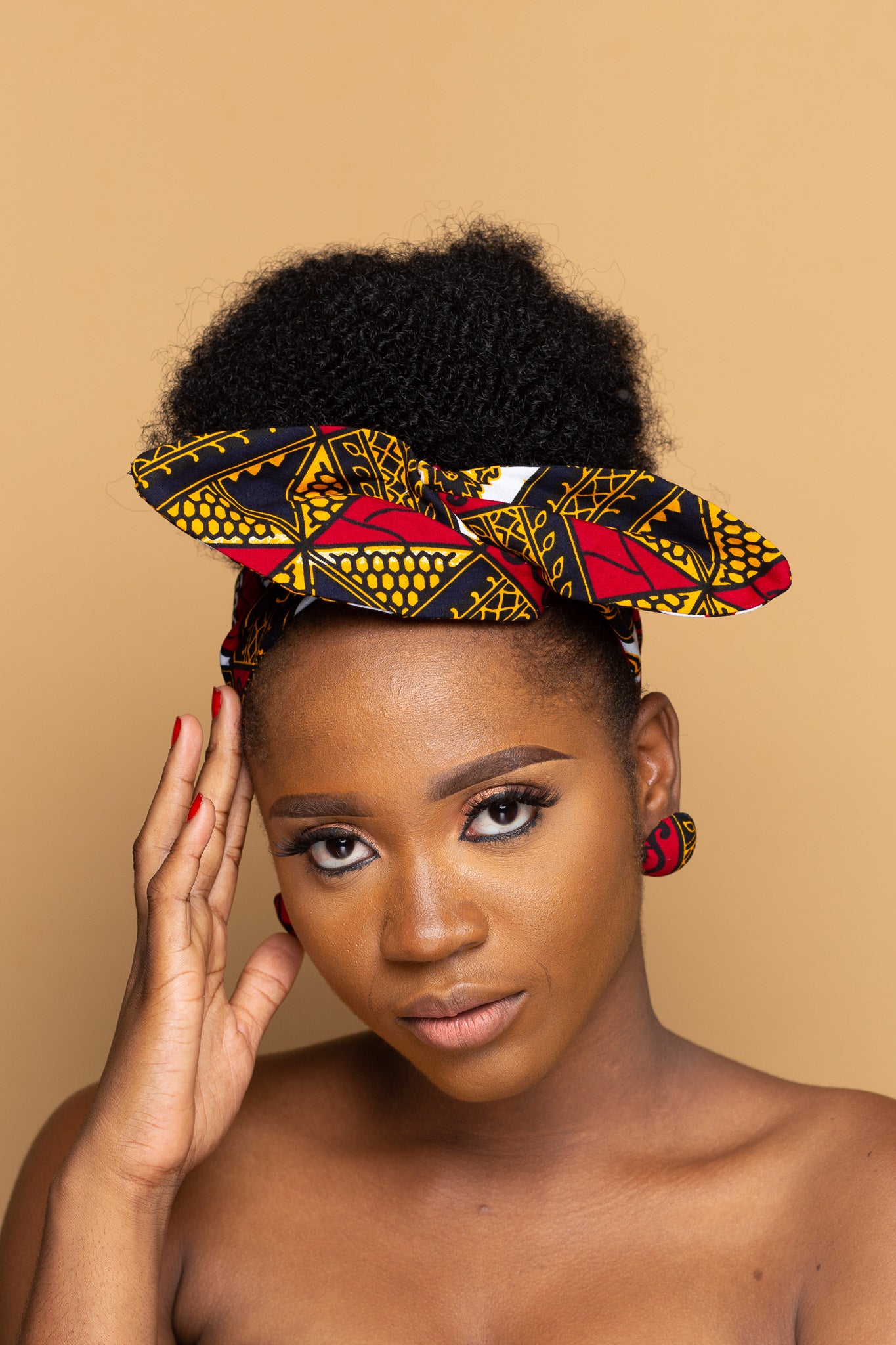 DAYO African Print Ankara Tie Front Headband
