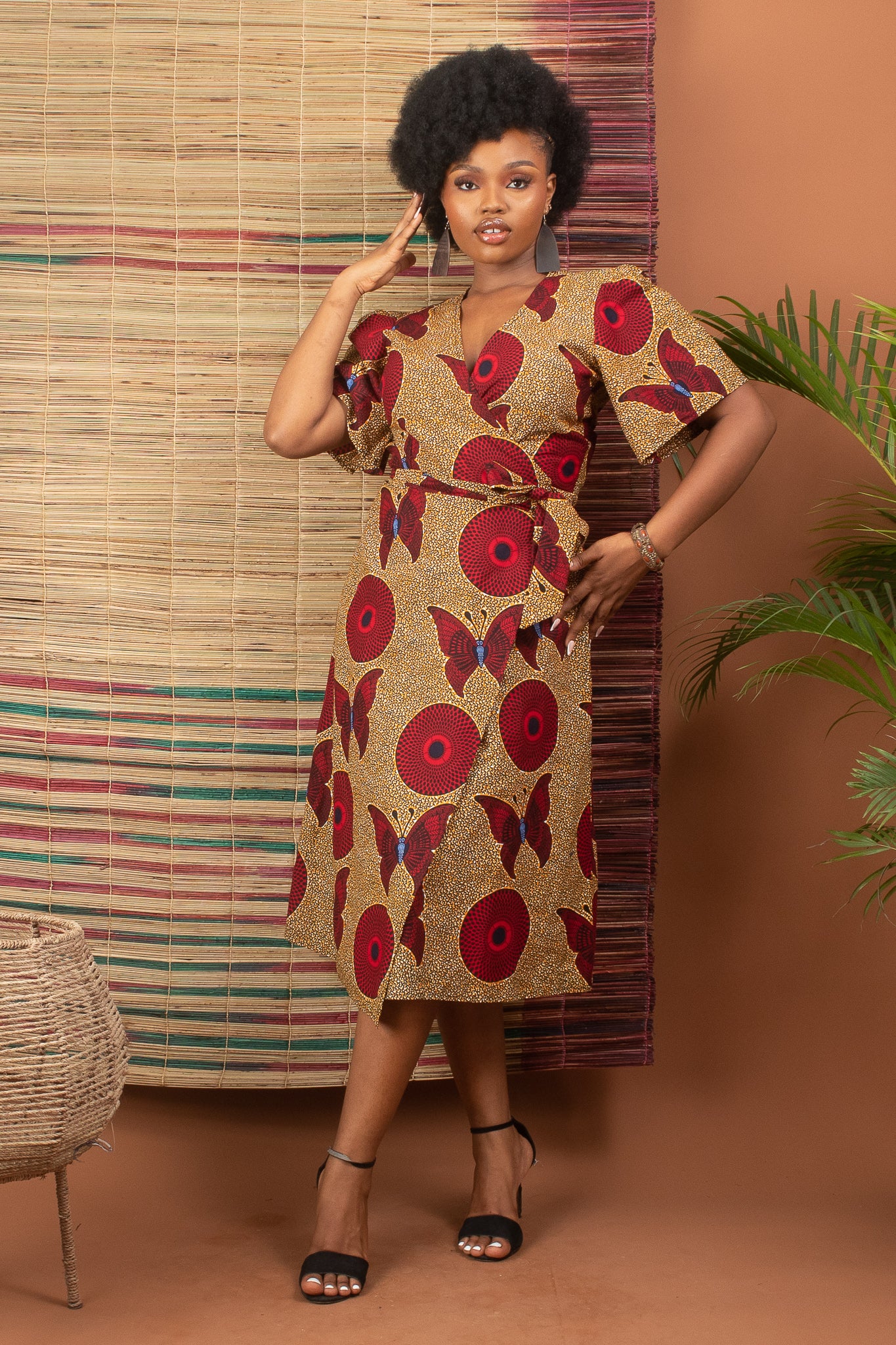 DEINA African Print Ankara Kimono Dress