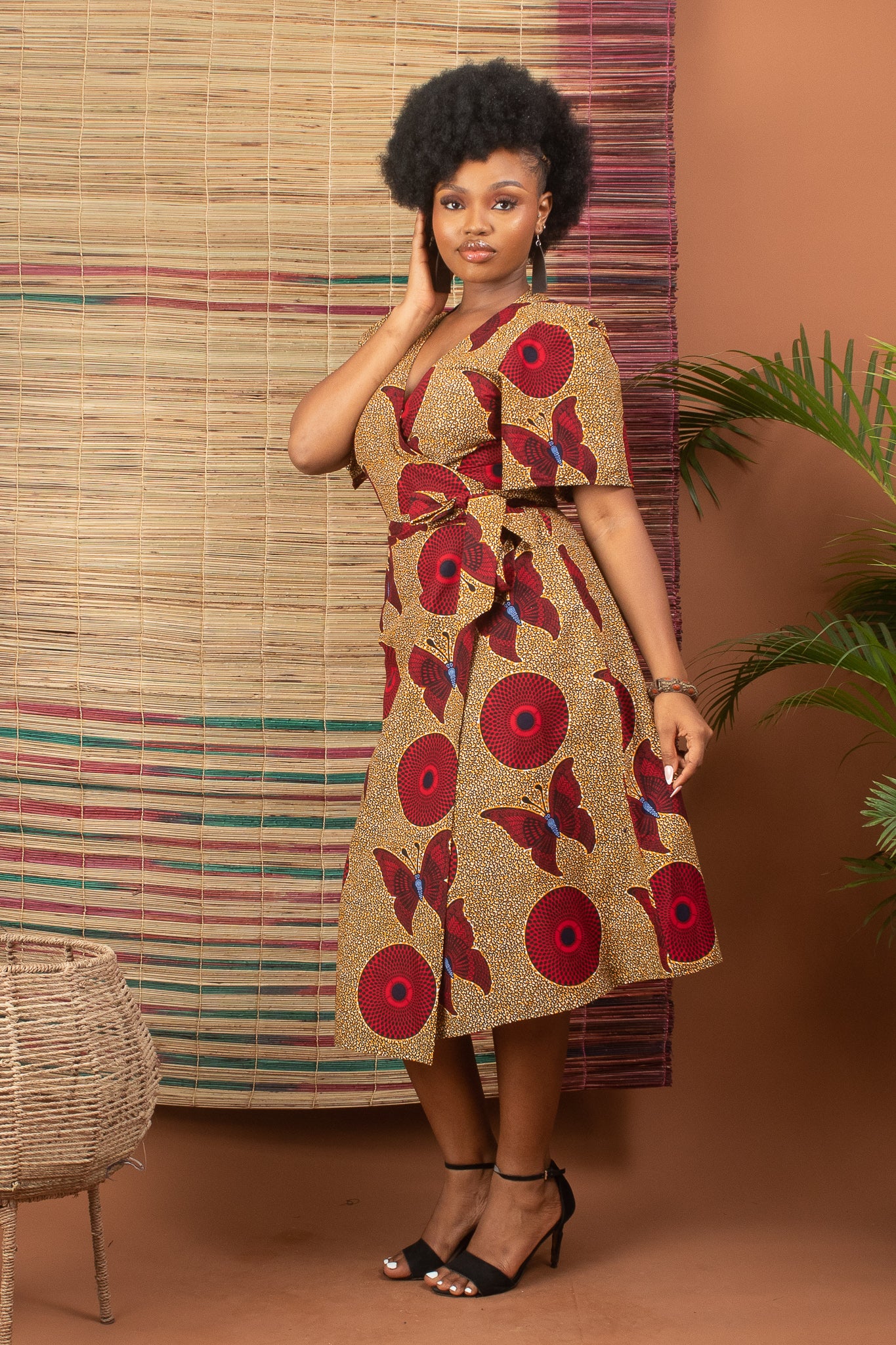 DEINA African Print Ankara Kimono Dress