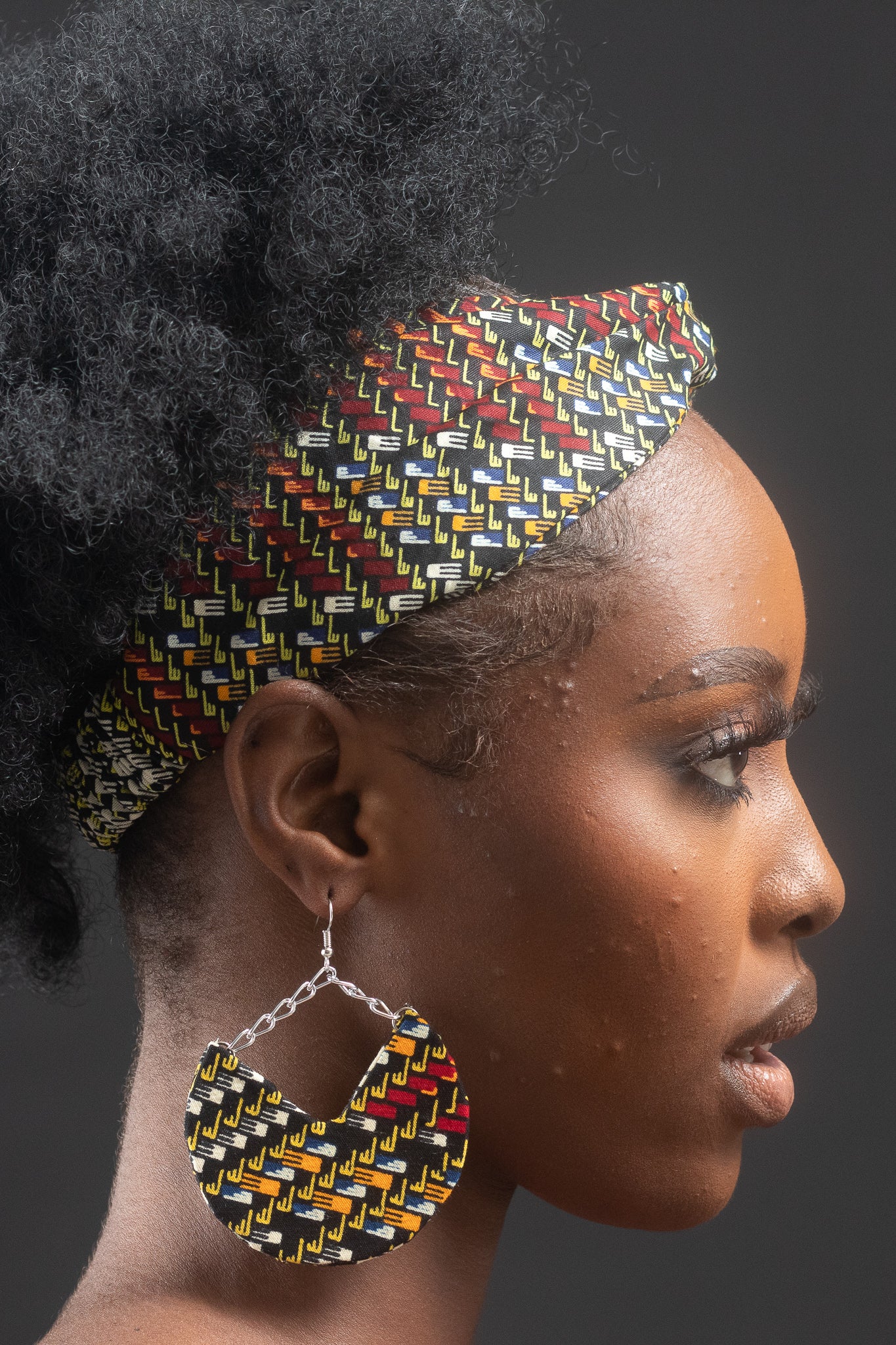 DELE African Print Ankara Chain Earrings