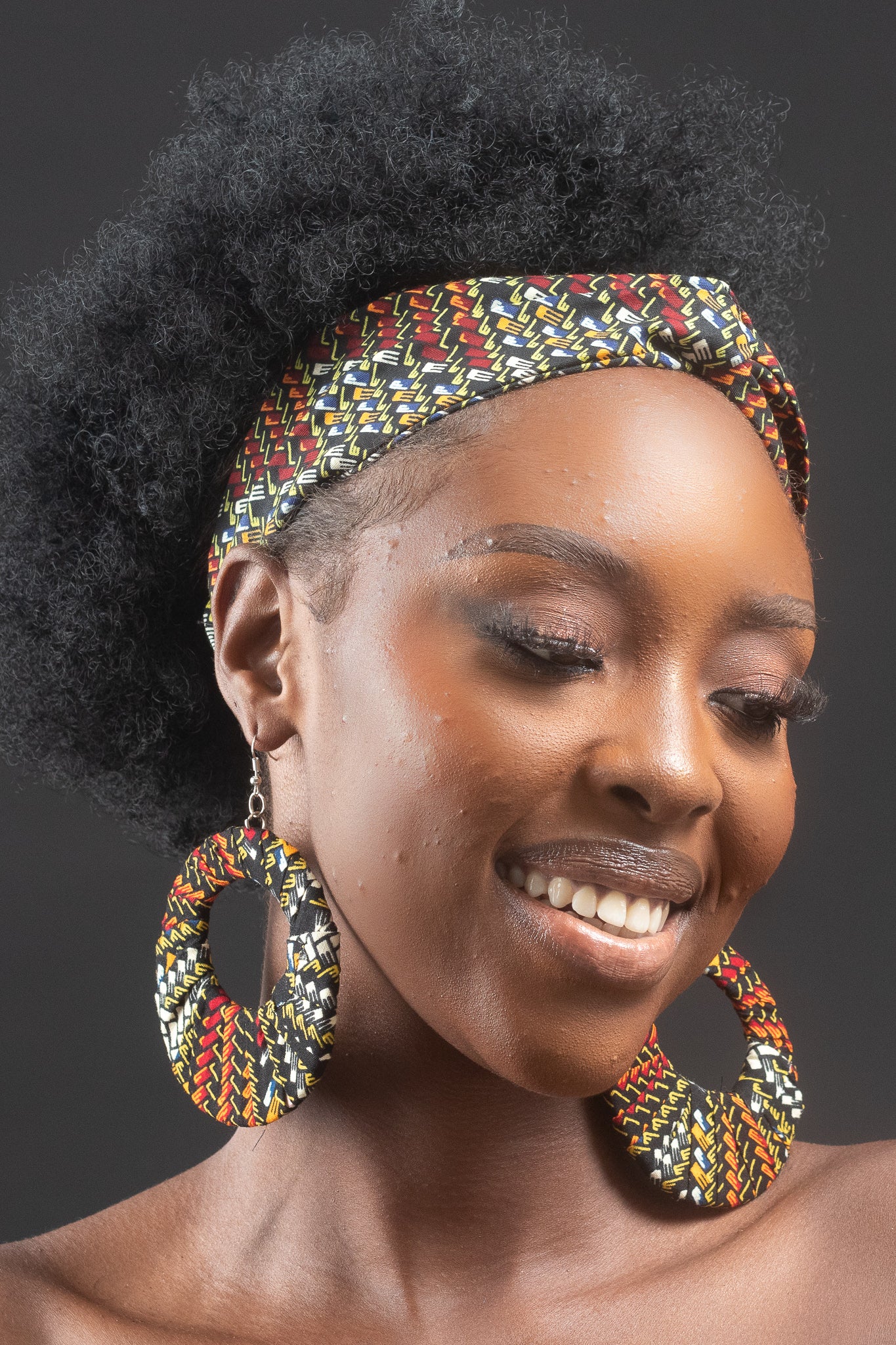 DELE African Print Ankara Hoop Earrings