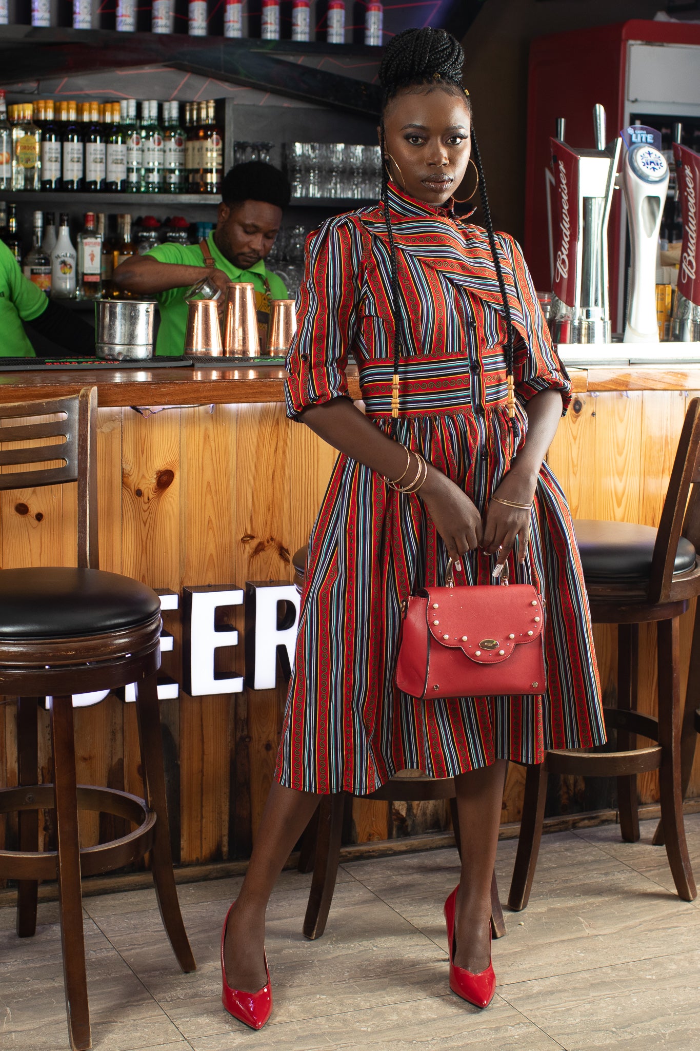 Diseye African Print Ankara Shirt Dress