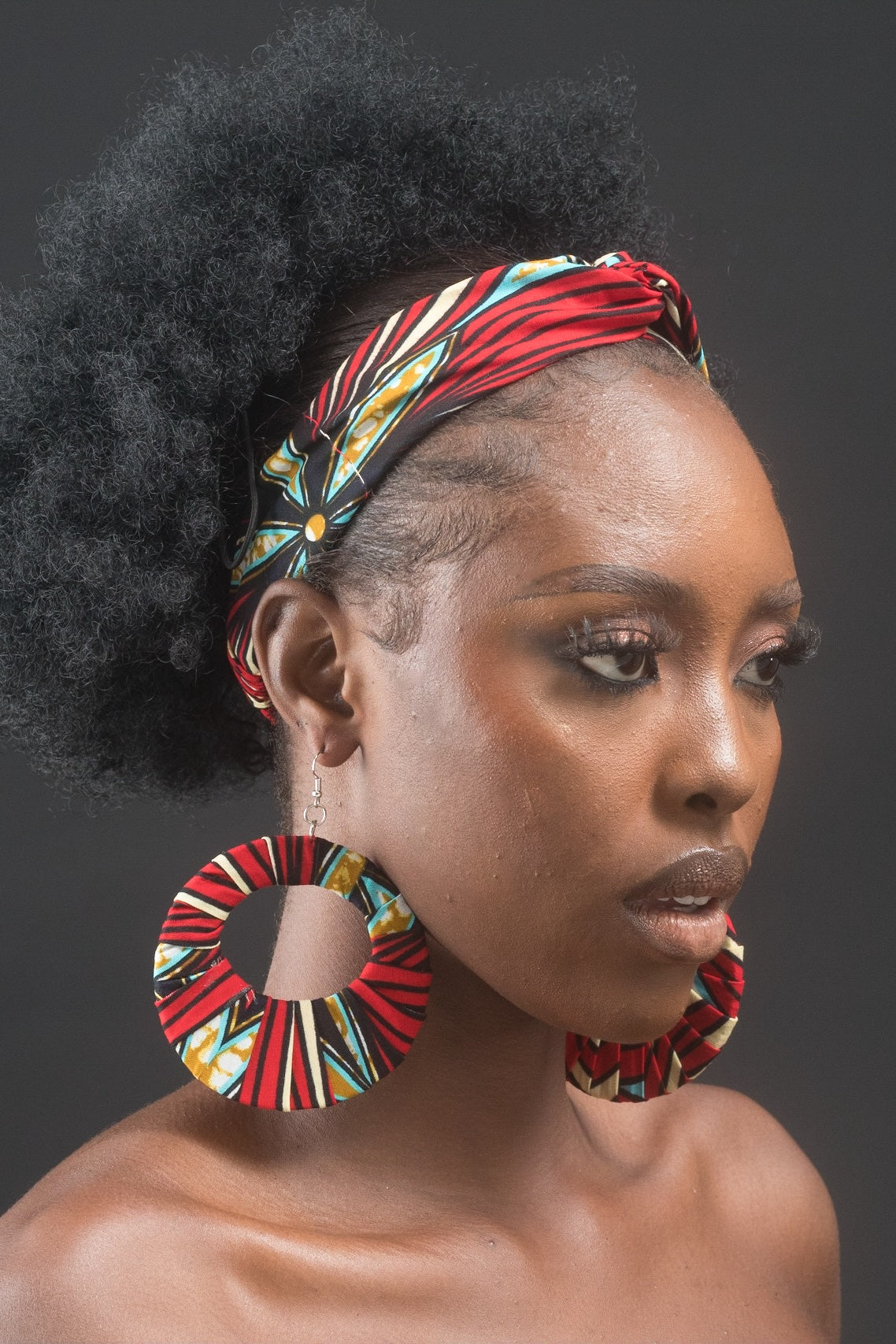DUBEM African Print Ankara Hoop Earrings