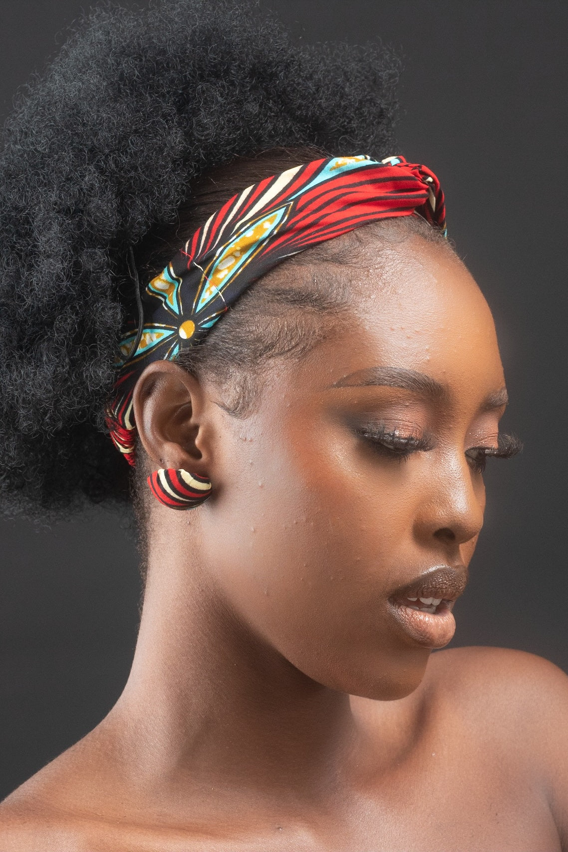 DUBEM African Print Ankara Button Earrings
