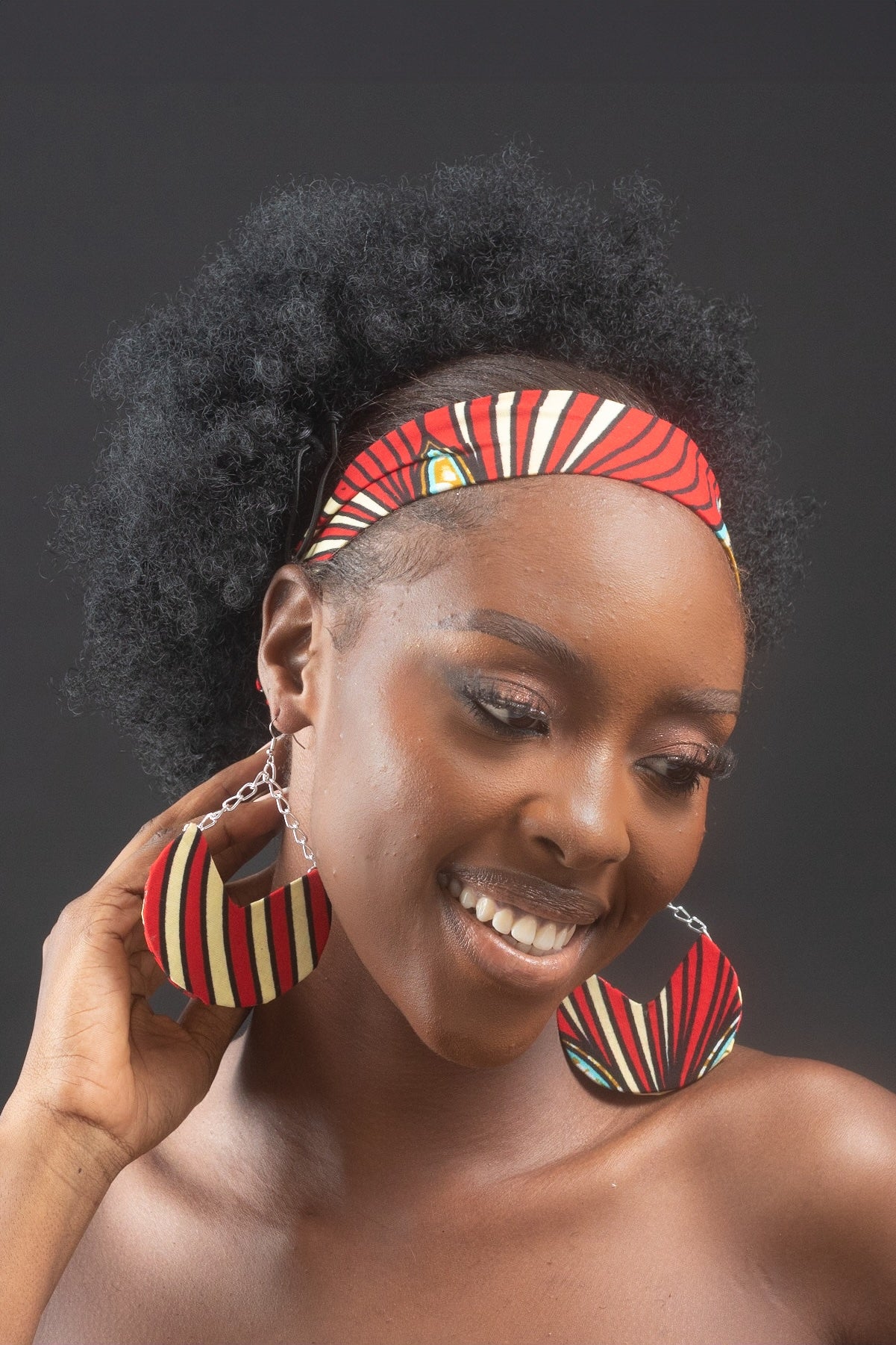DUBEM African Print Ankara Chain Earrings