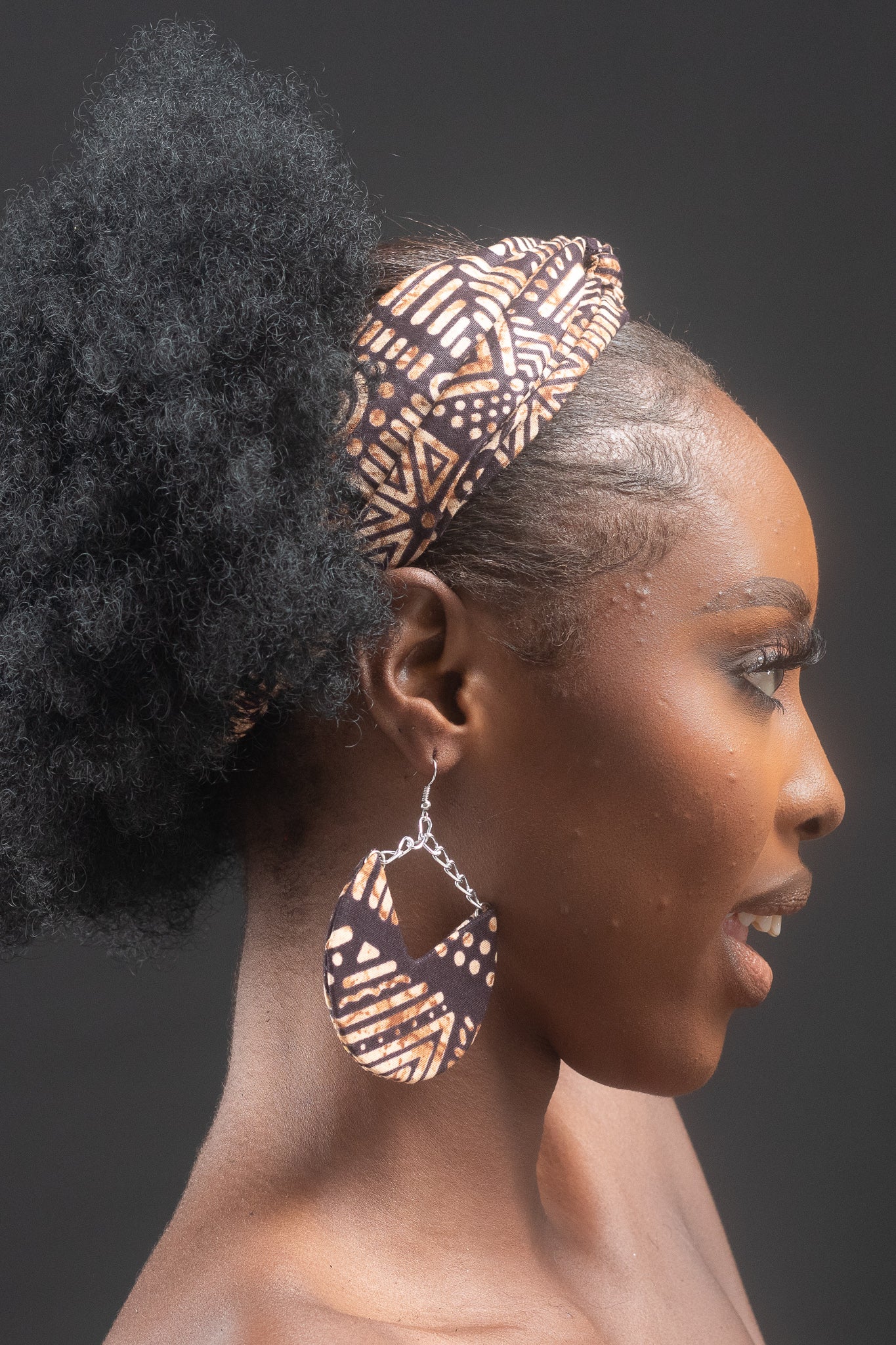 DUMI African Print Ankara Chain Earrings