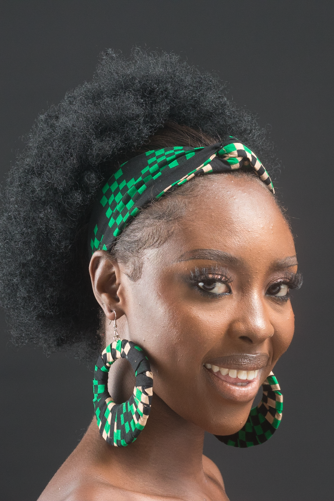 ENAN African Print Ankara Hoop Earrings