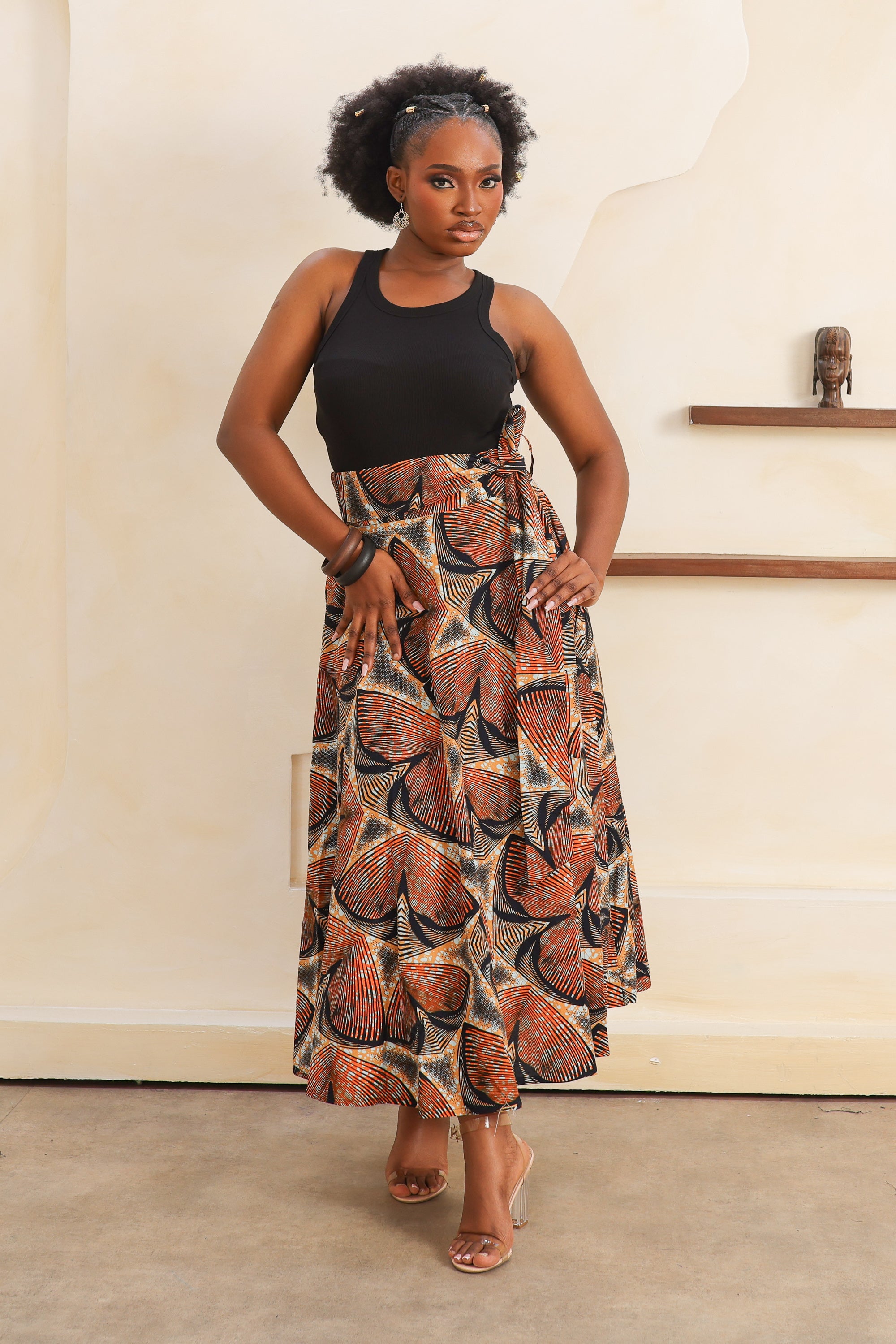 FOLA Flared Midi Skirt - Women
