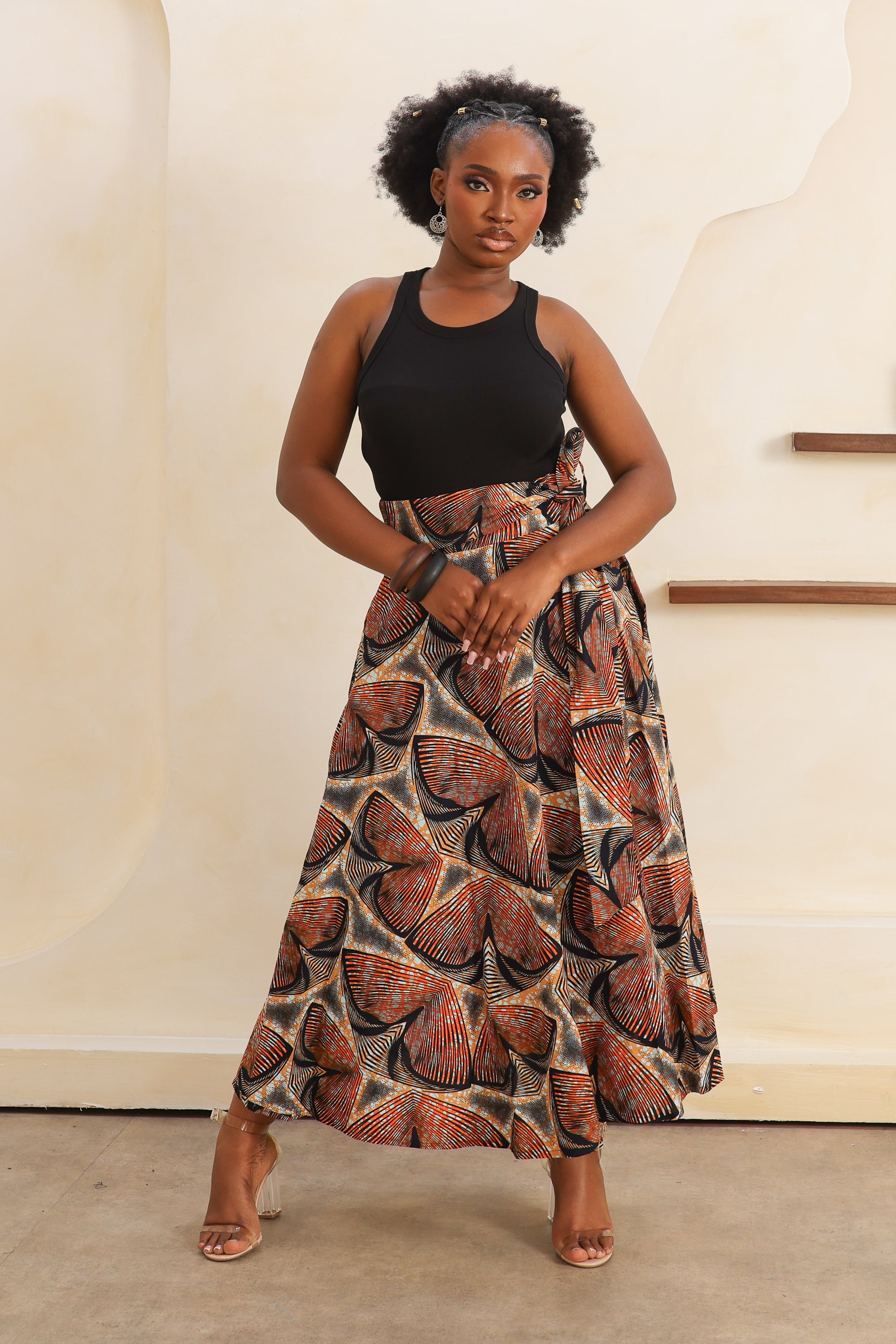 FOLA Flared Midi Skirt - Women