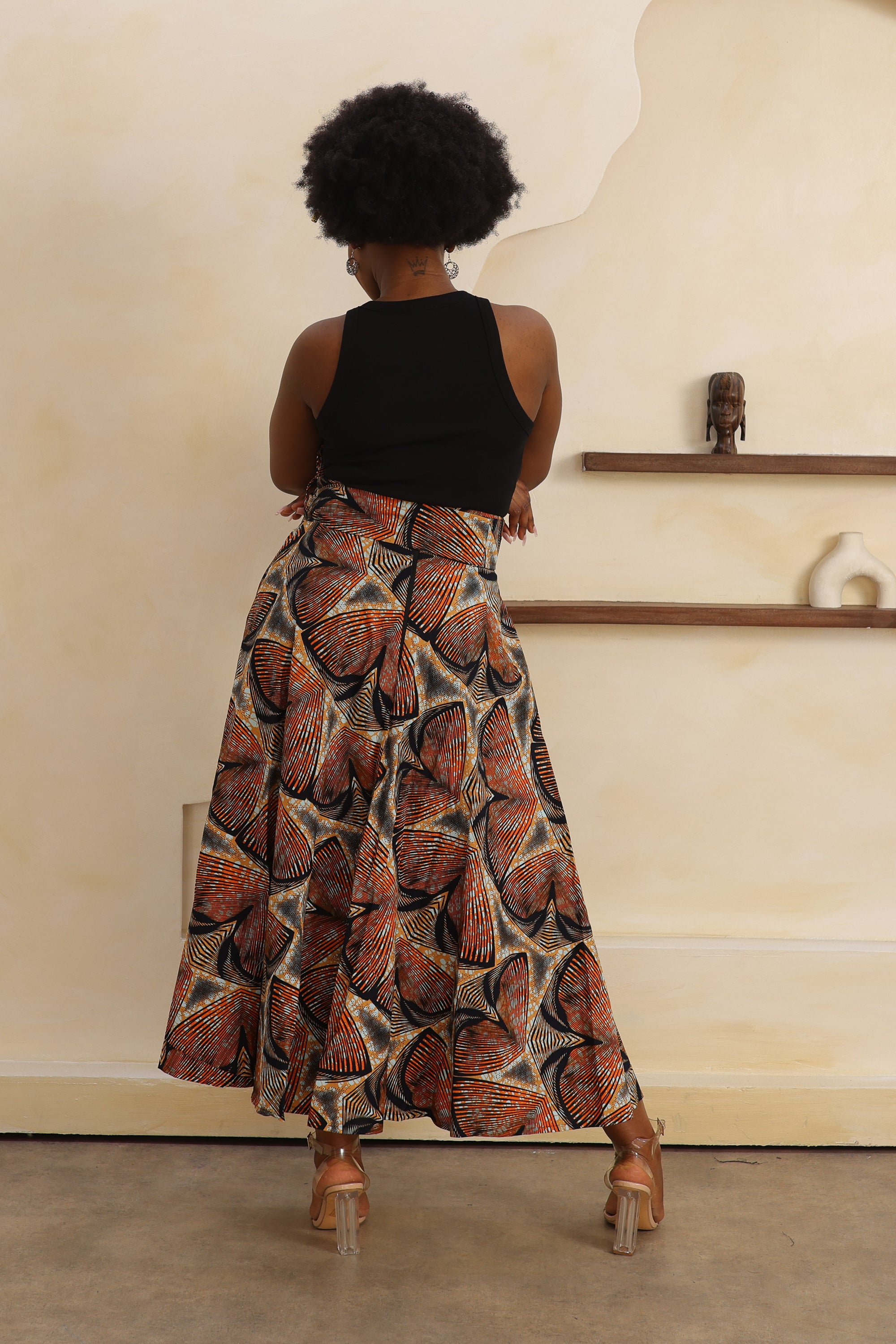 FOLA Flared Midi Skirt - Women