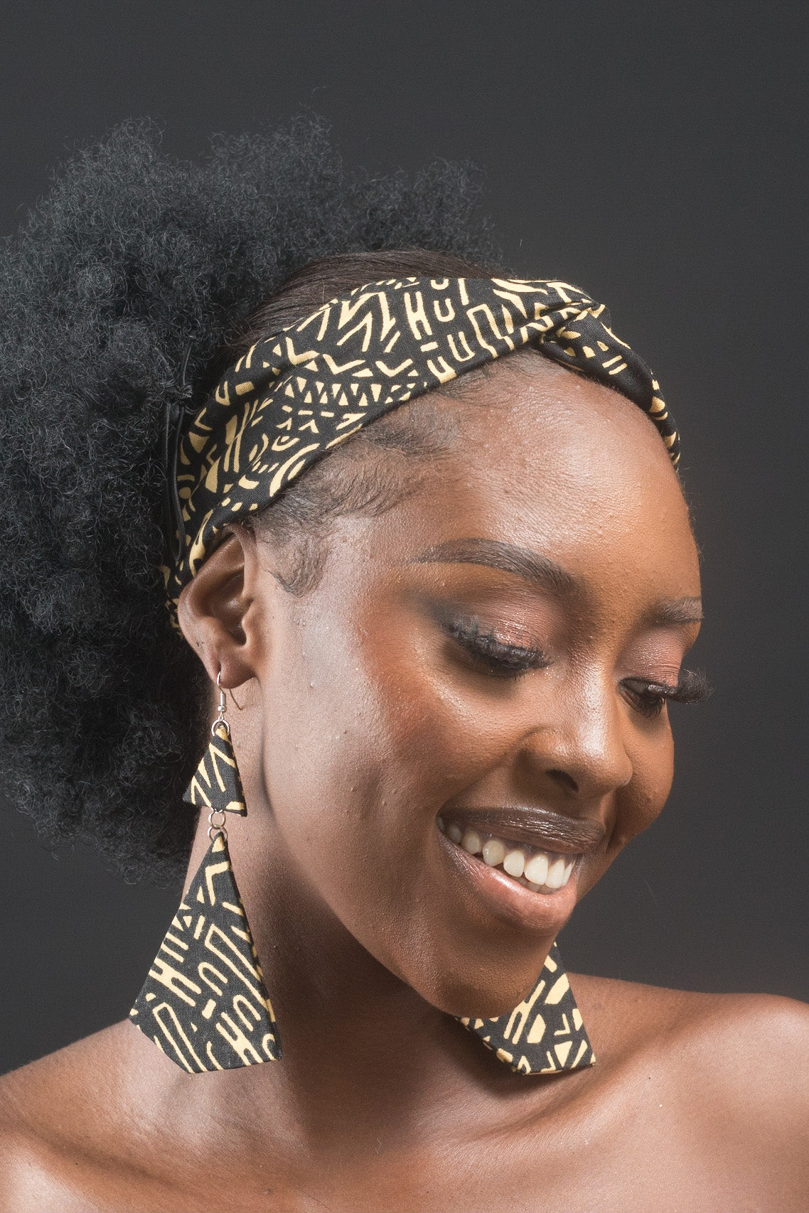 GBEMI African Print Ankara Diamond Earrings