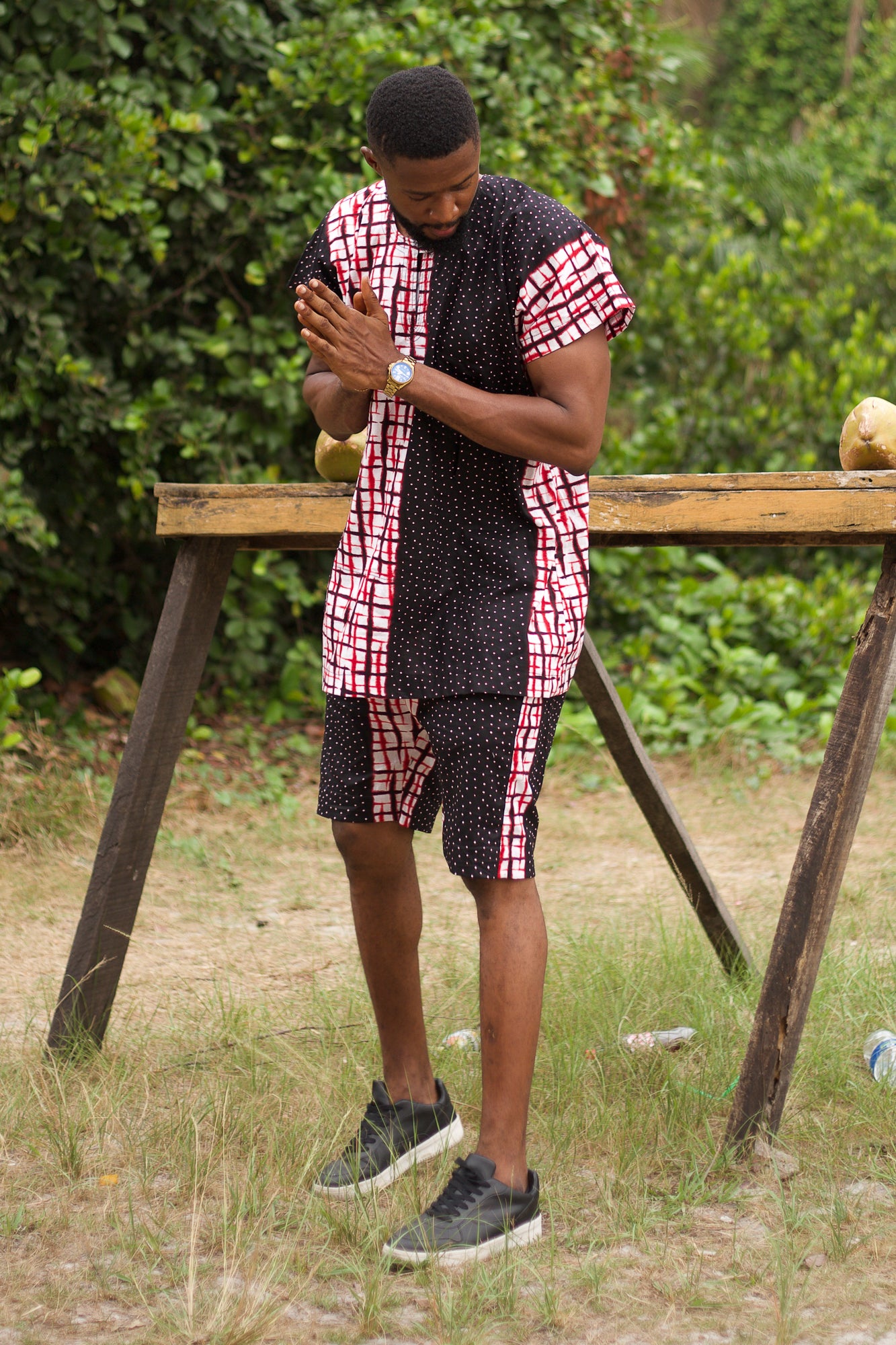 Hamidi African Print Shorts Set
