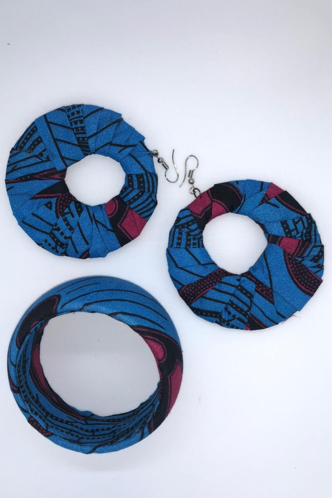 HEDIYE Ankara Circle Bangle Blue