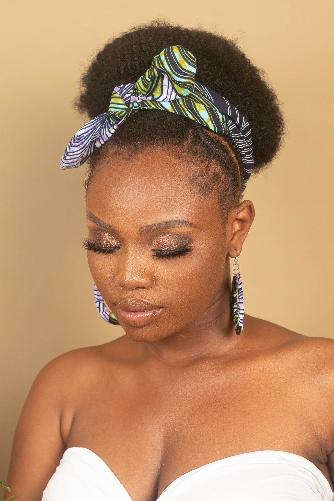 IFEDE African Print Tie Front Headband