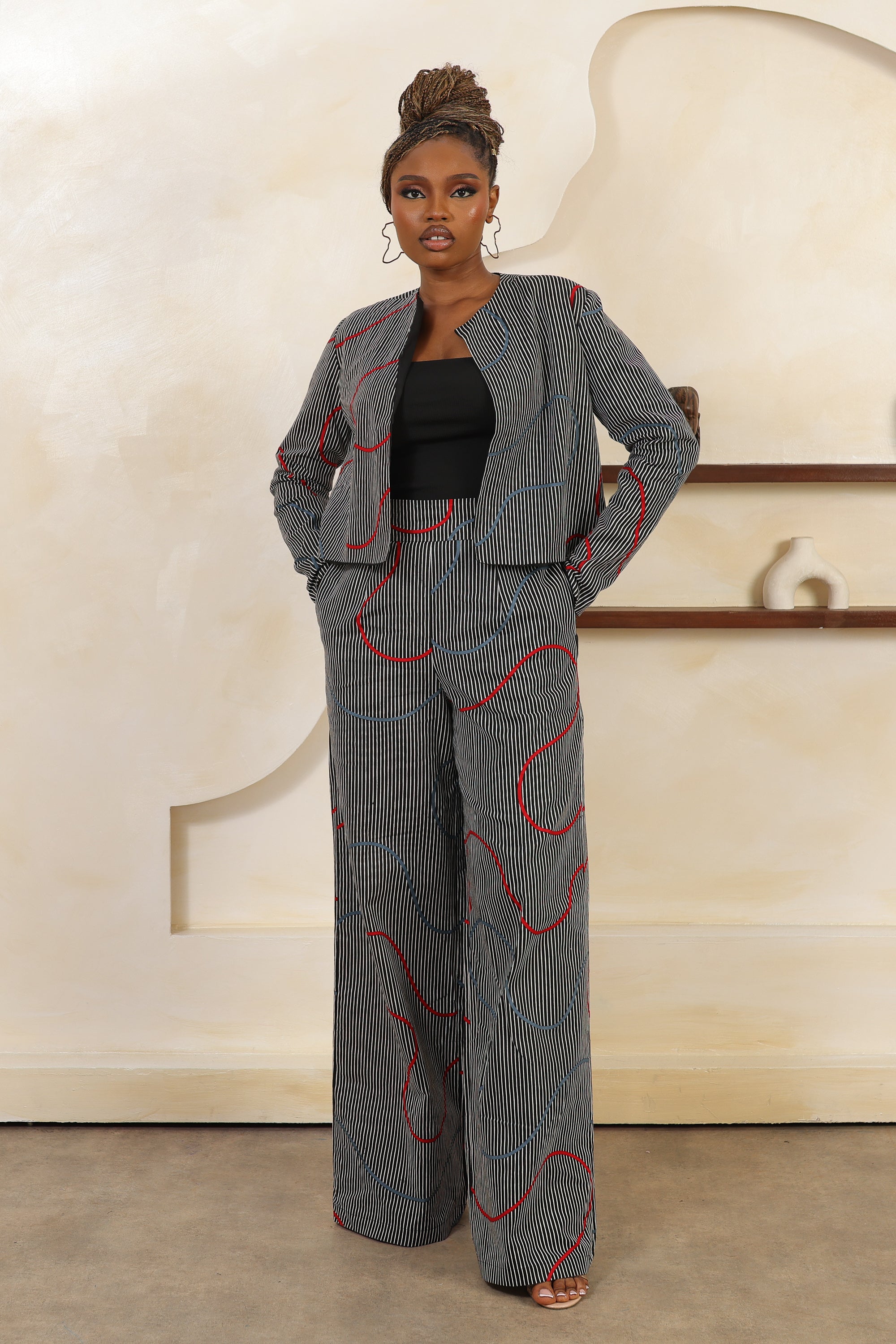 ILA Stripe High Waist Palazzo Trousers - Women