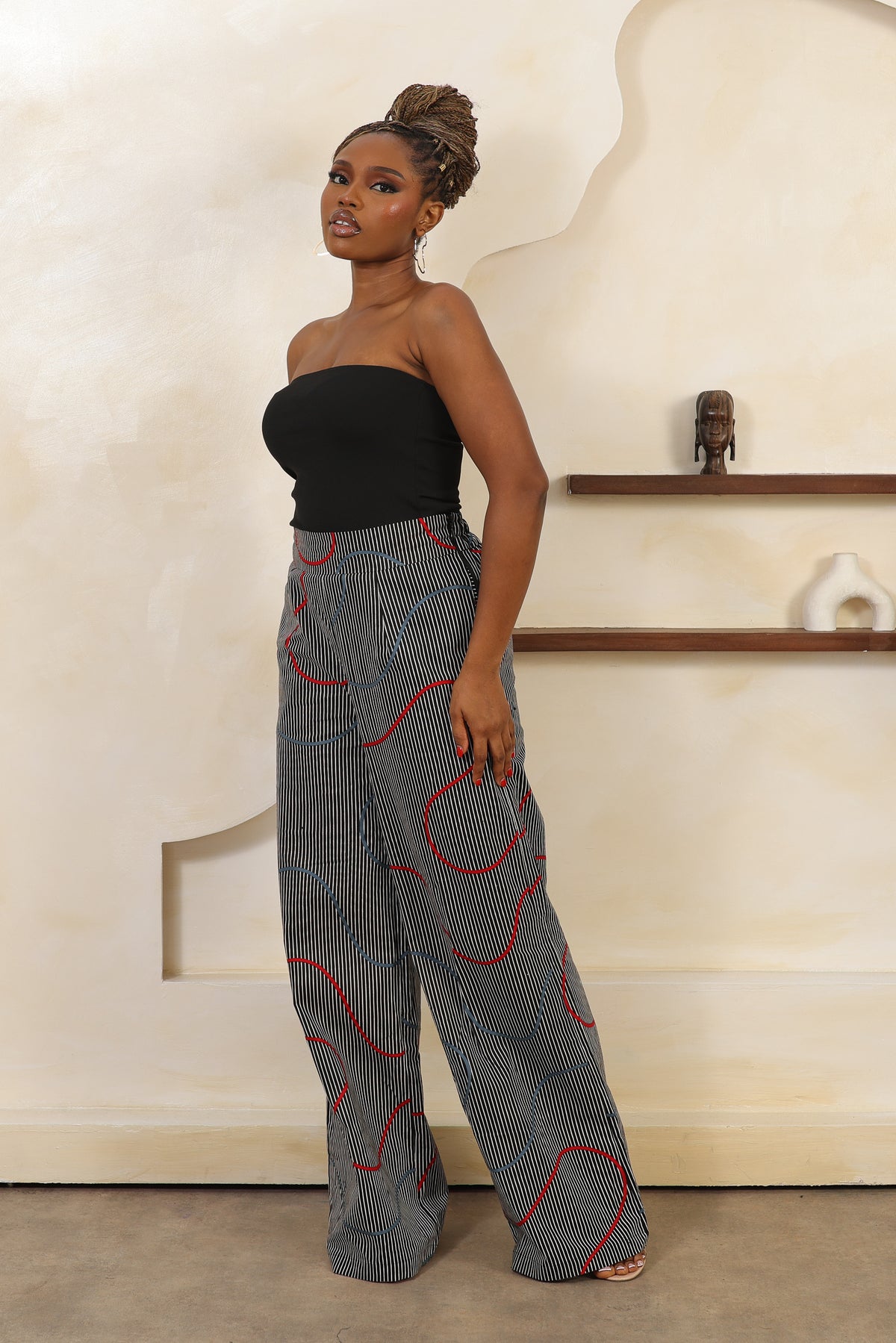 ILA Stripe High Waist Palazzo Trousers - Women