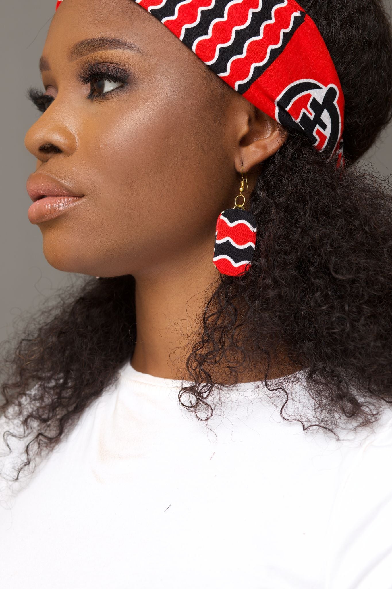 JELA African Print Rectangle Earrings