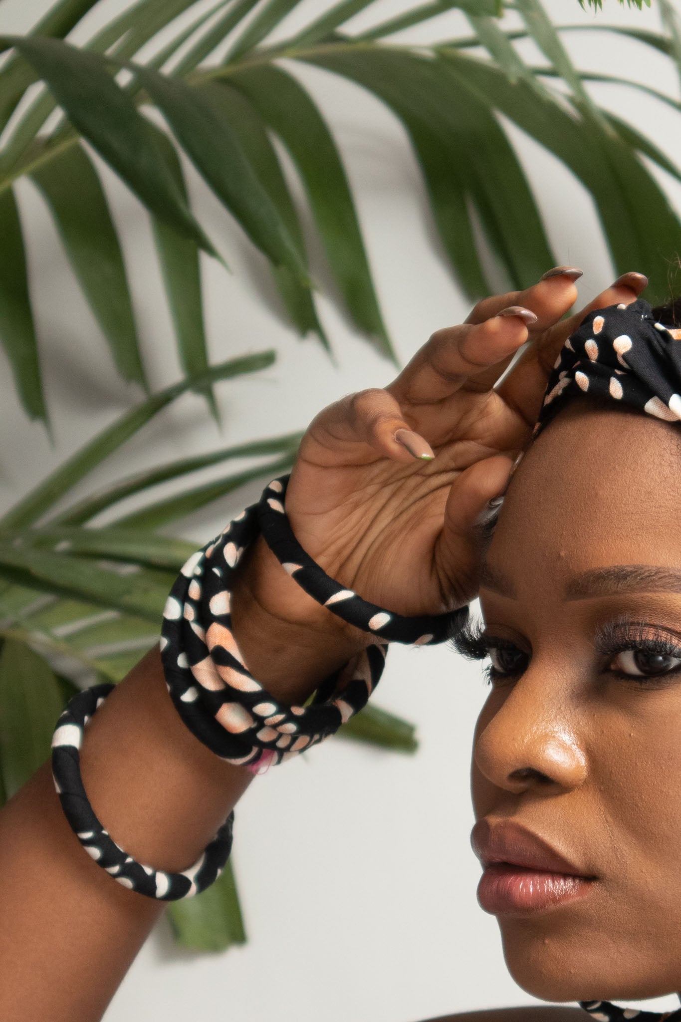 JIONI African Print Ankara Bangle Set