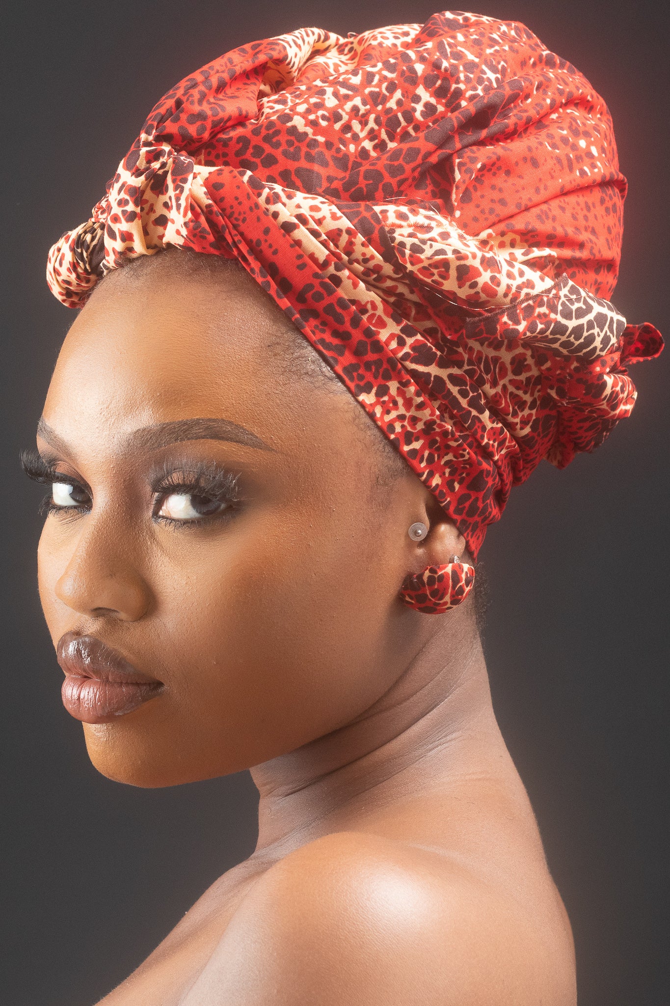 KABILI African Print Ankara Button Earrings