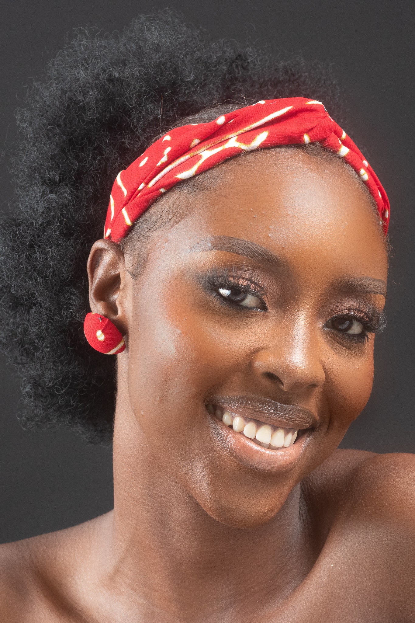 KACHI African Print Ankara Button Earrings
