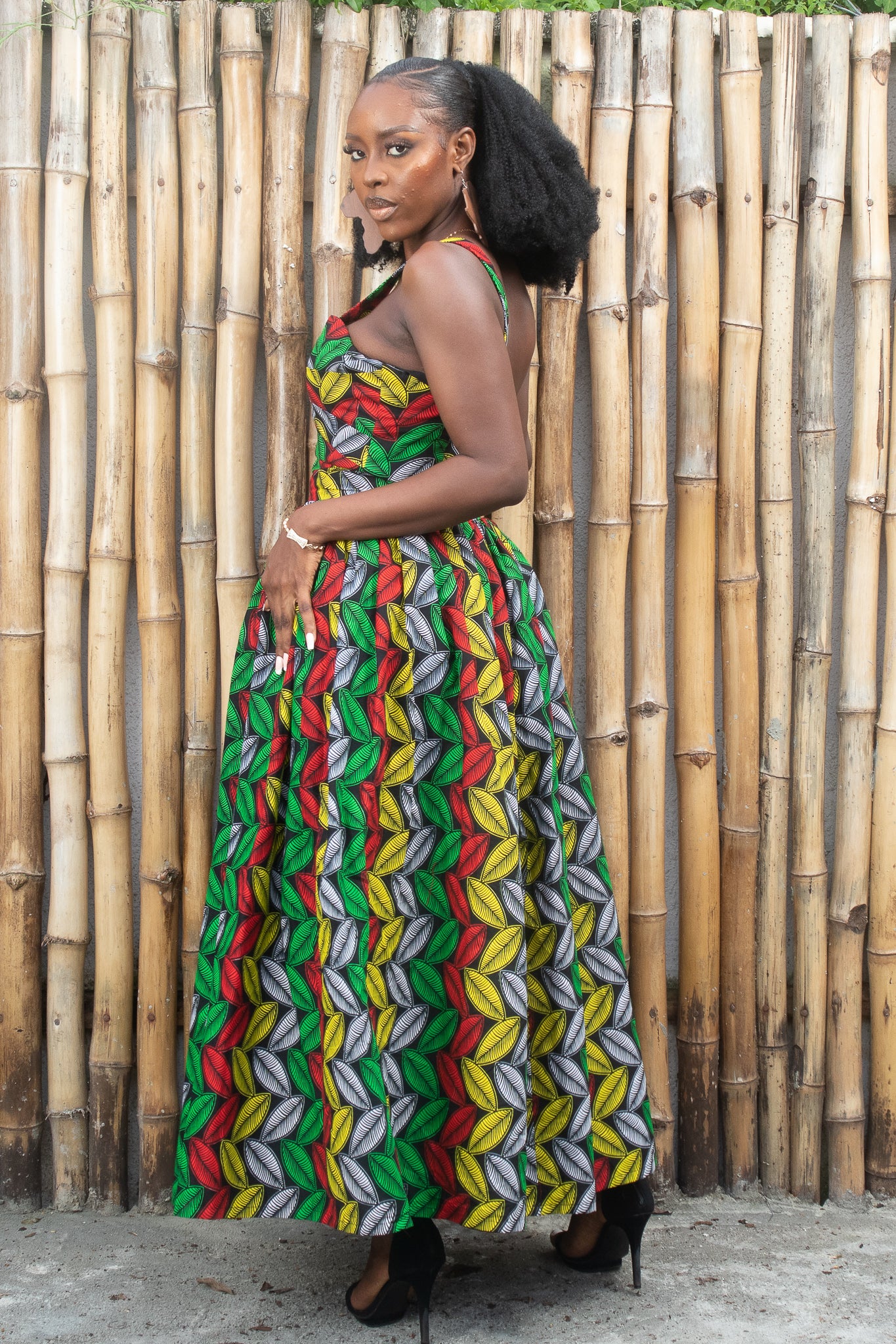 KEFIRAH African Print Ankara One Shoulder Crop Top