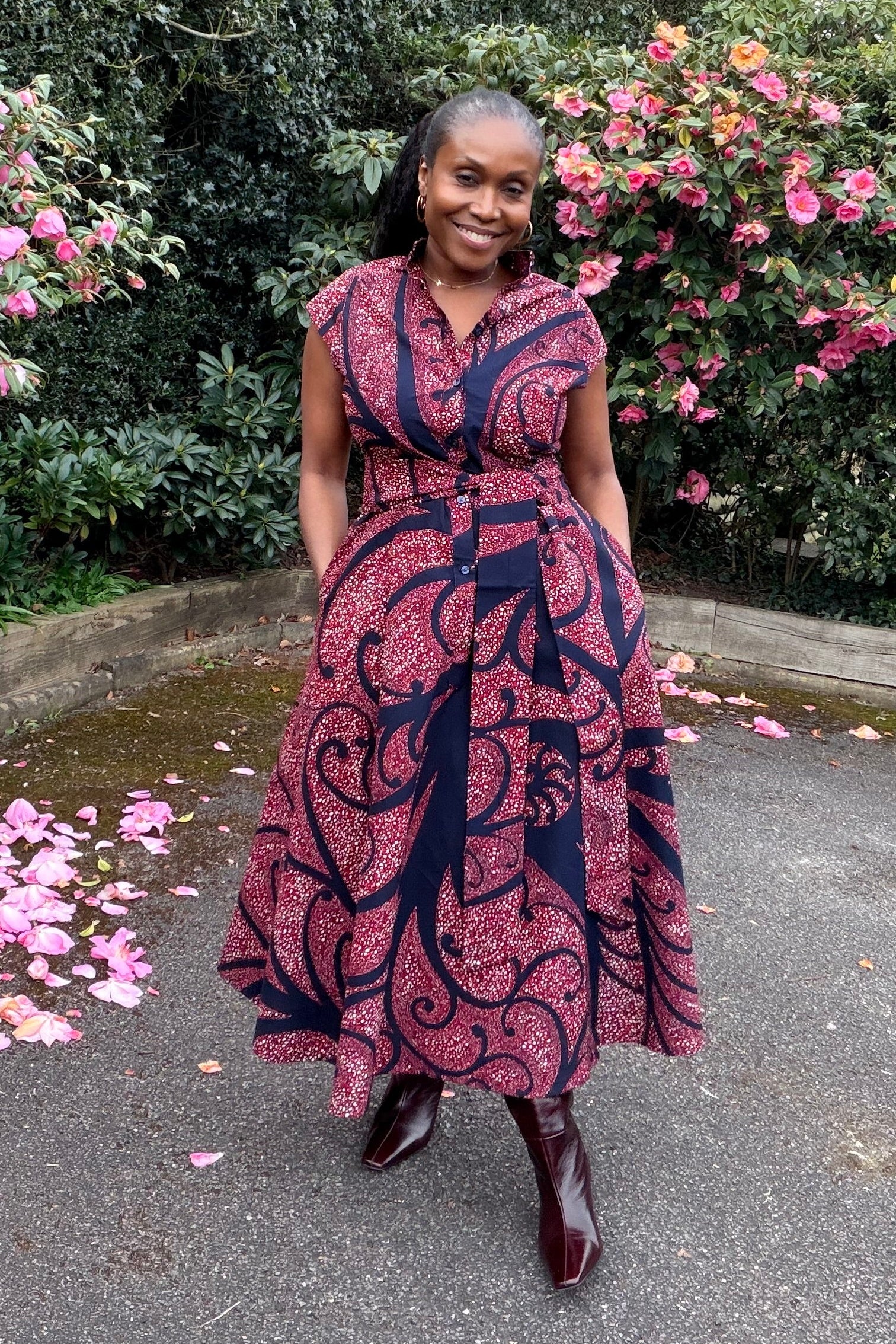 Kerhi African Print Midi Shirt Dress by Naborhi