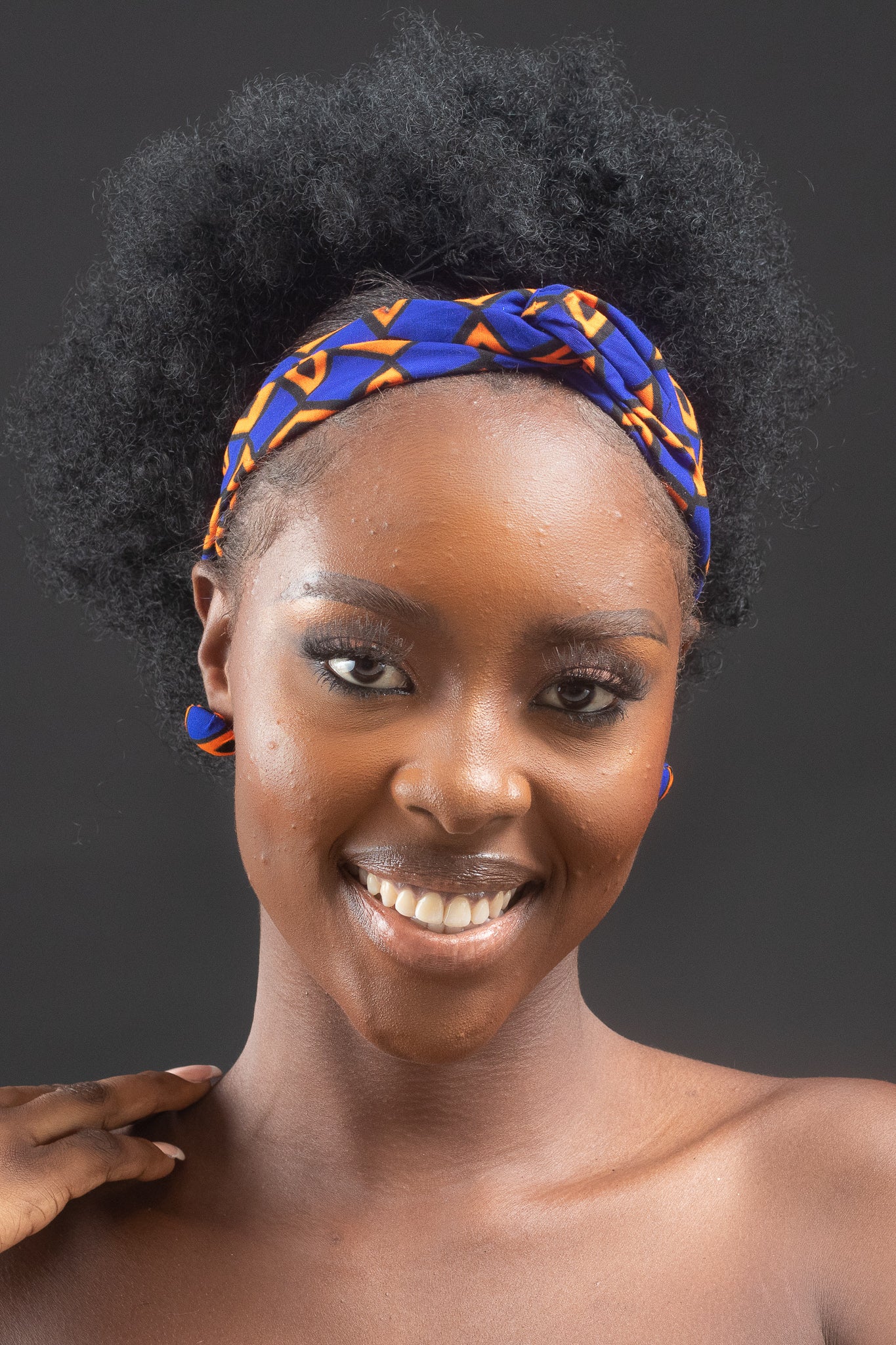 KETURAH African Print Ankara Button Earrings