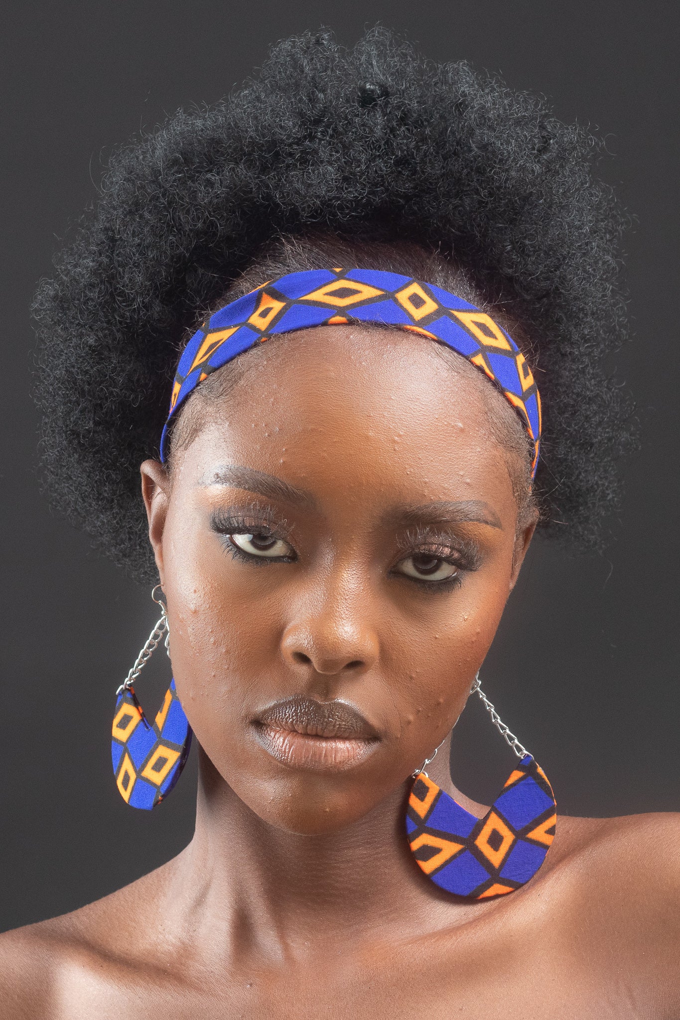 KETURAH African Print Ankara Chain Earrings