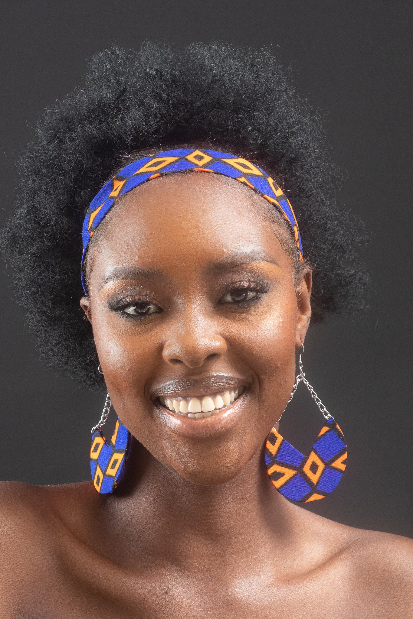 KETURAH African Print Ankara Chain Earrings