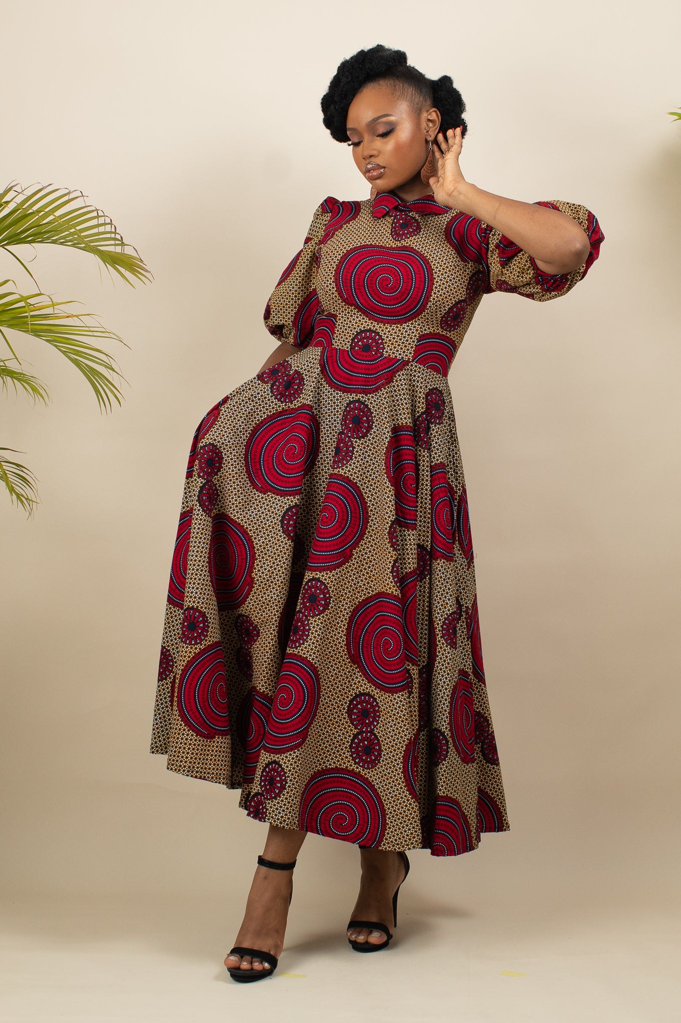 Kianga African Print Ankara Midi Dress