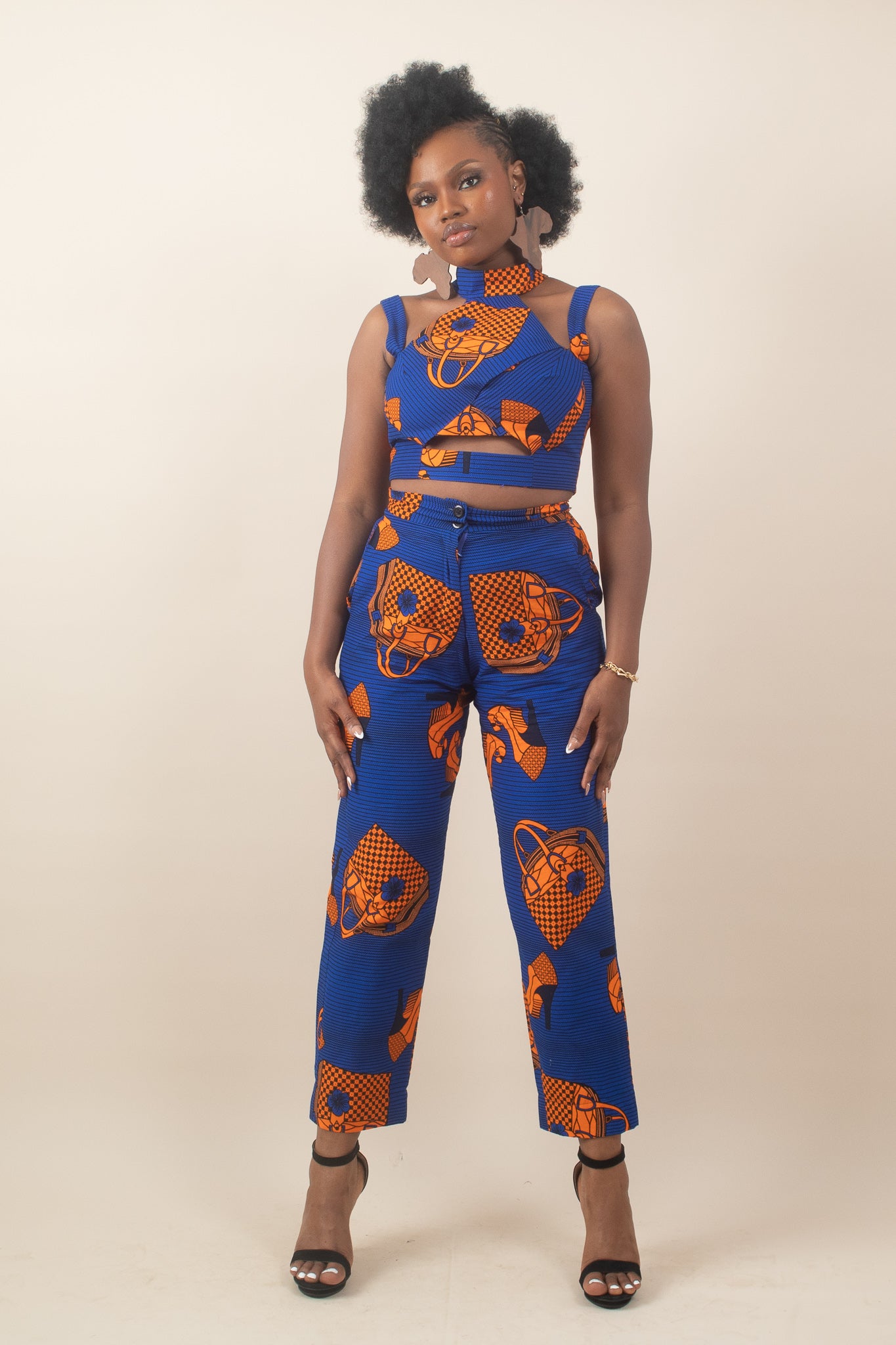 KISI African Print Ankara Trousers, Blue
