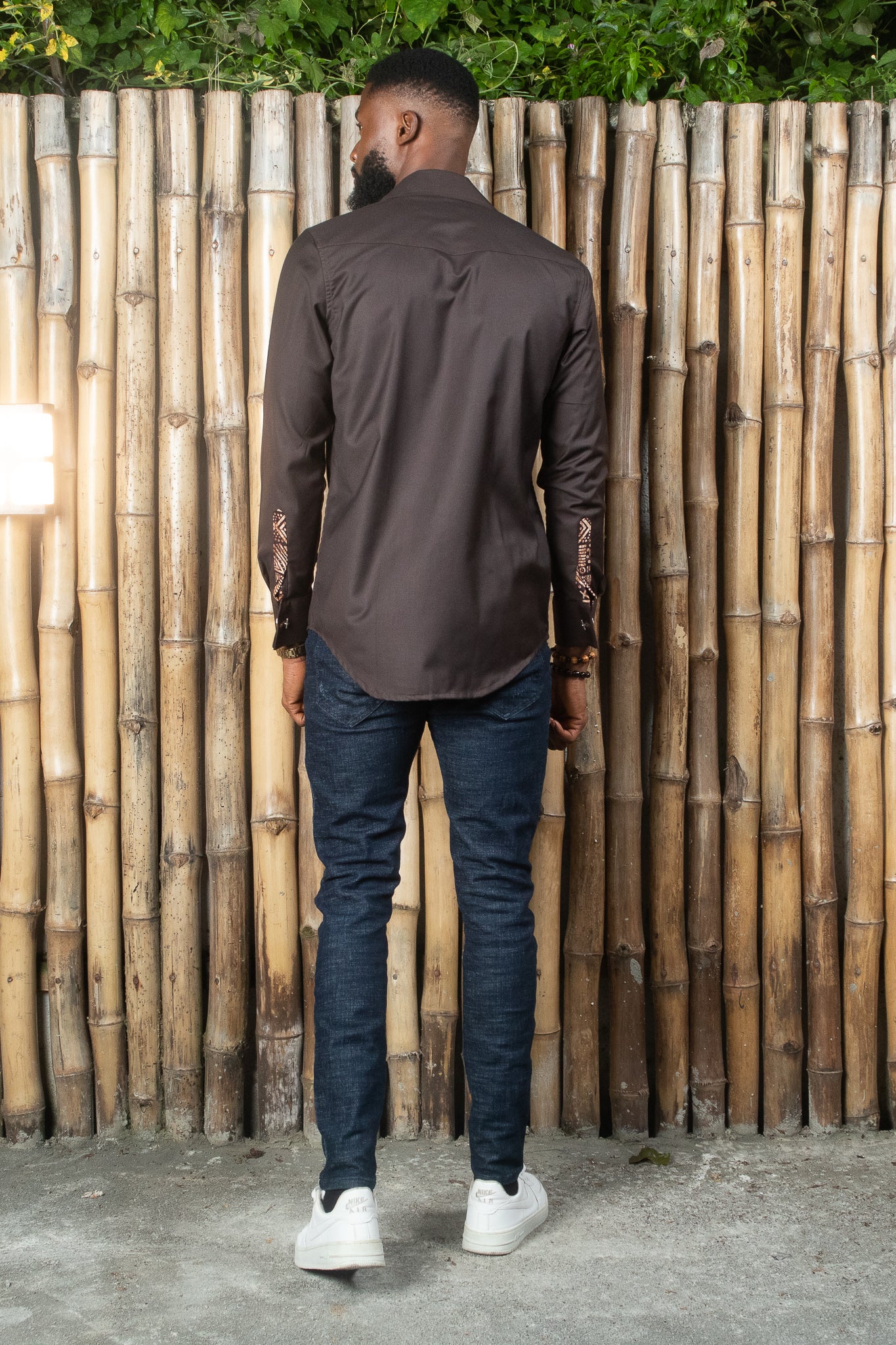 LEKAN African Print Shirt, Brown