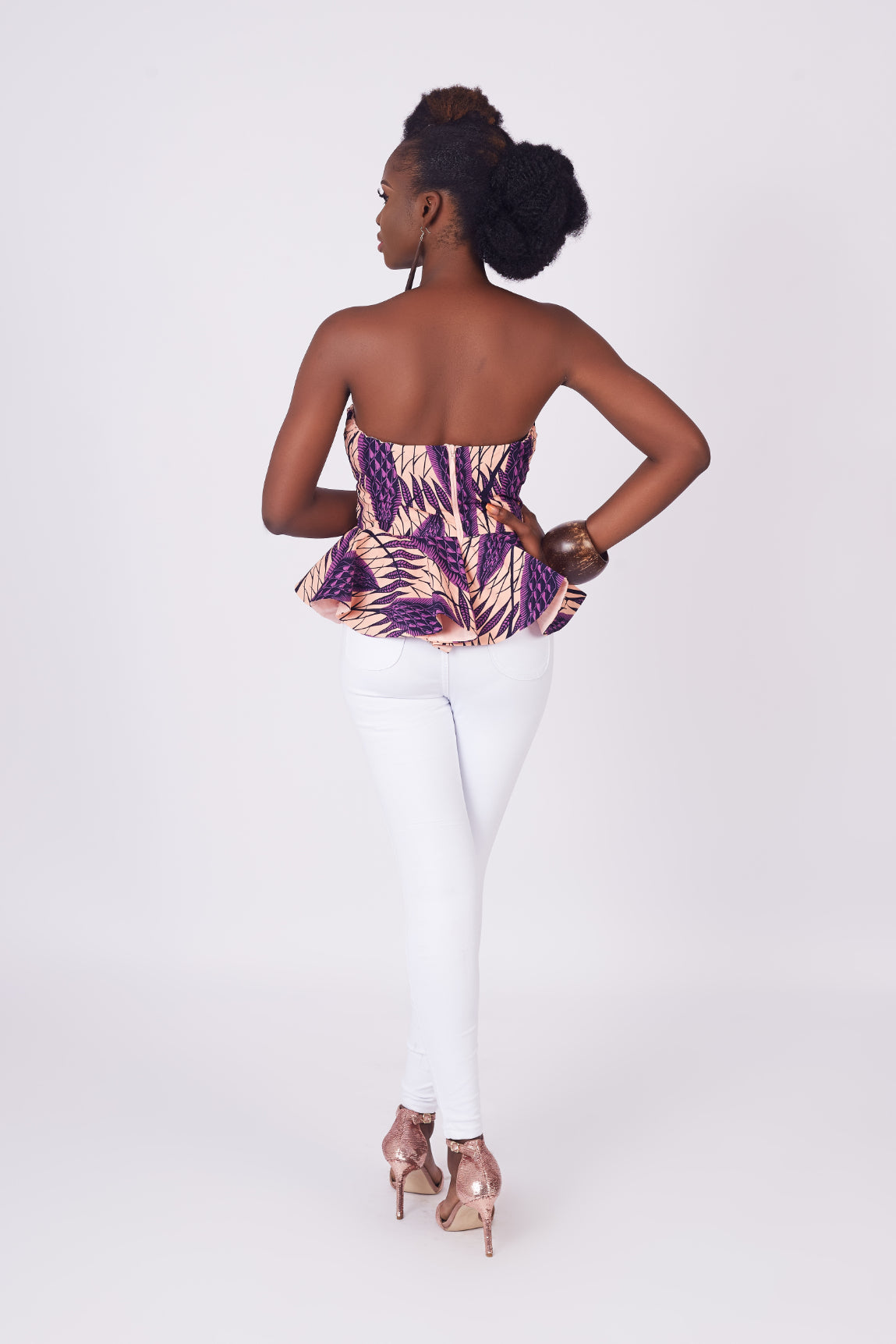 LESEDI African Print Ankara Peplum Top